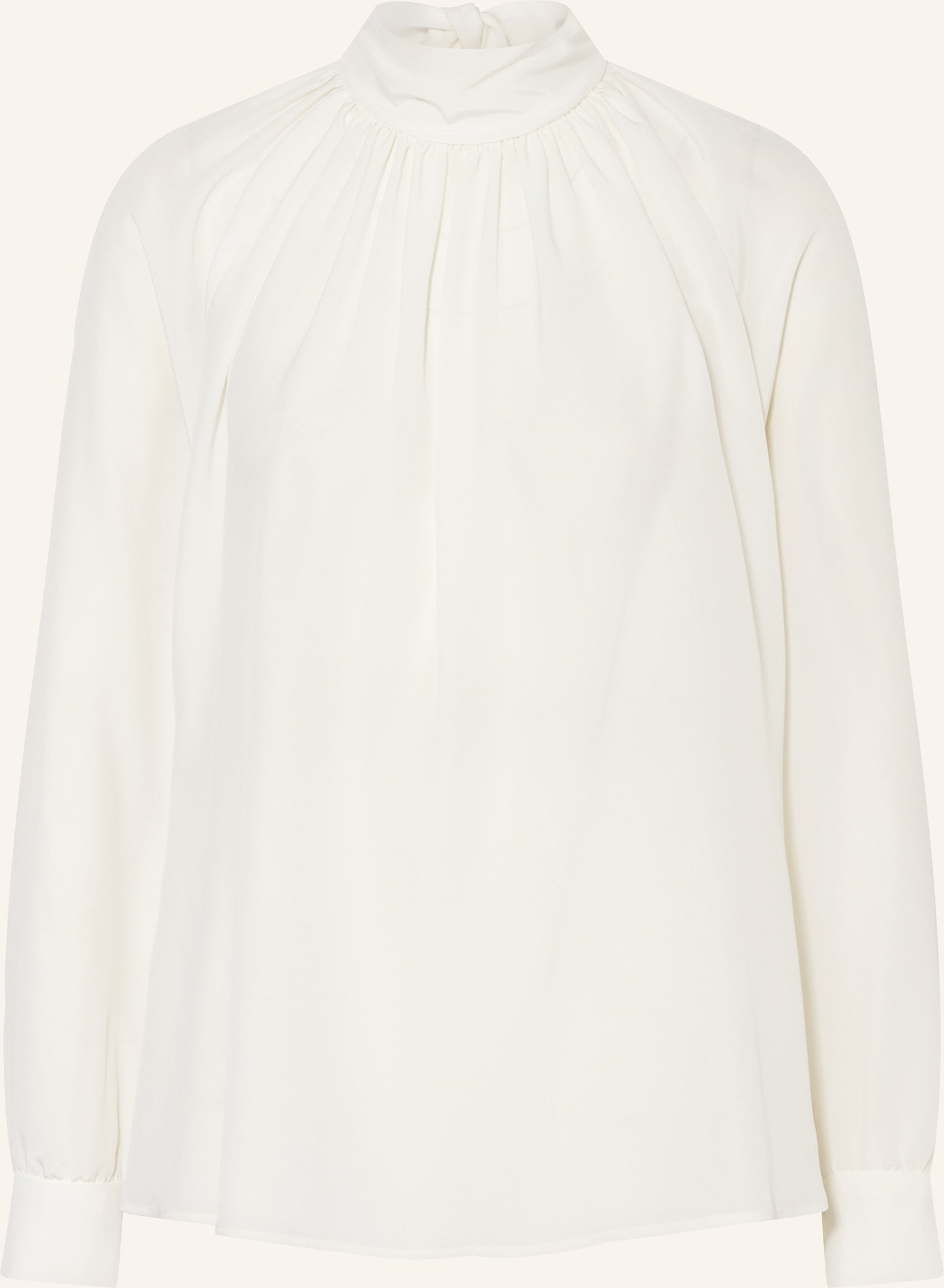 Max Mara Studio Seidenbluse Gaia Mit Schluppe weiss
