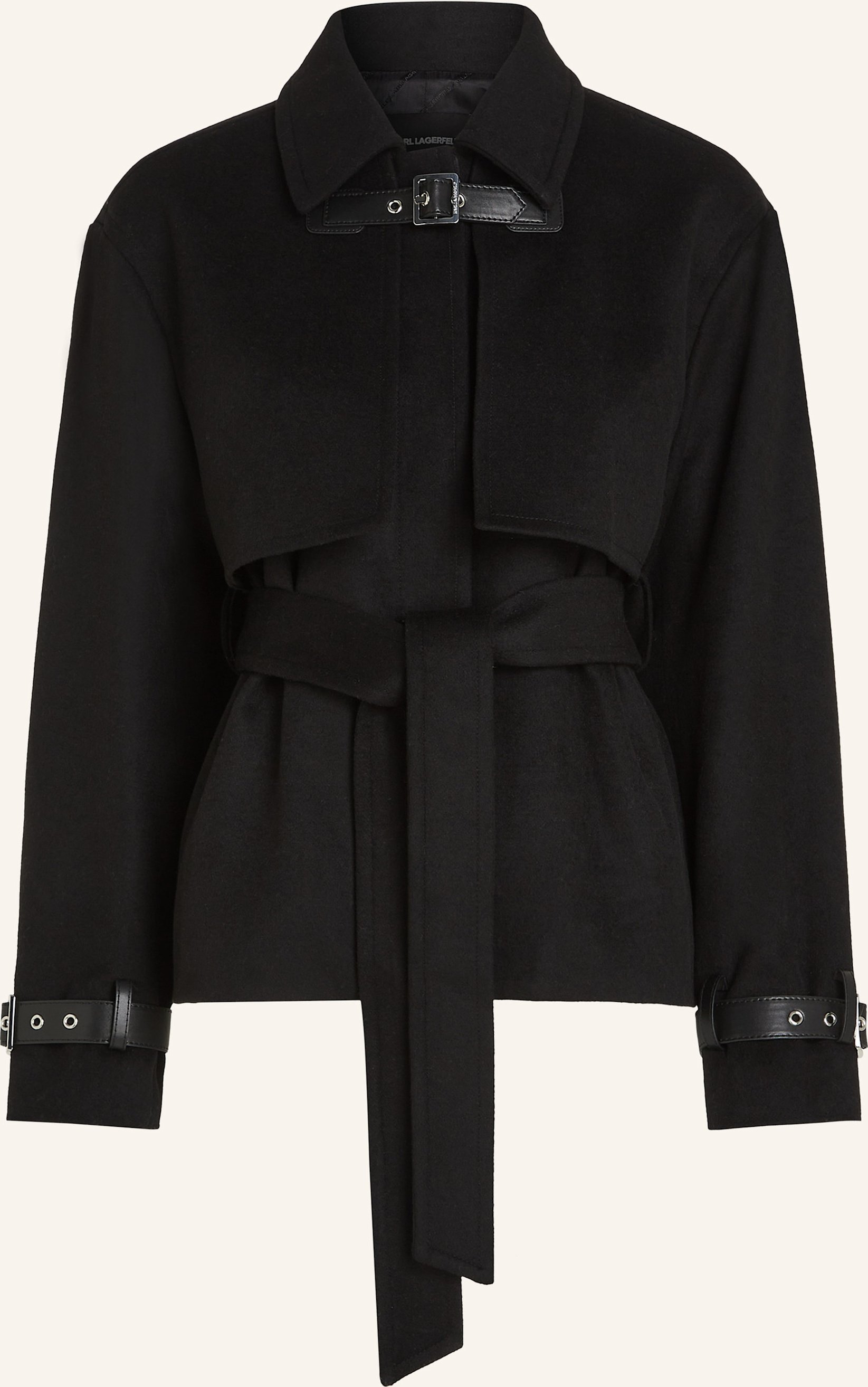 Karl Lagerfeld Mantel schwarz