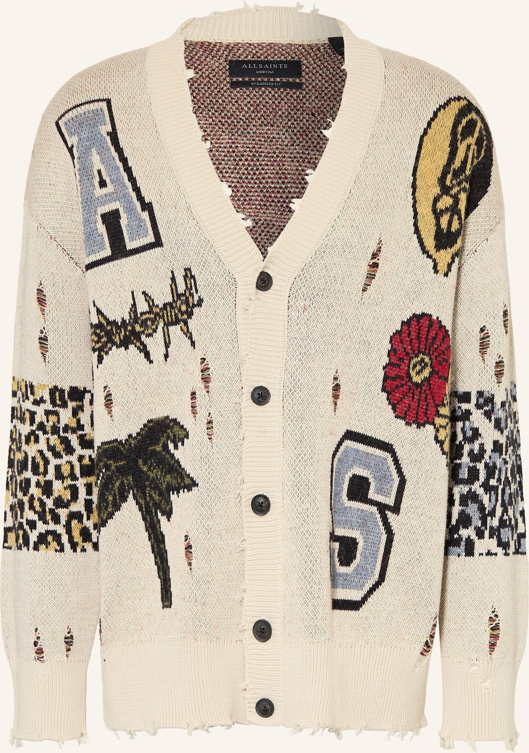 Allsaints Strickjacke Foxx beige