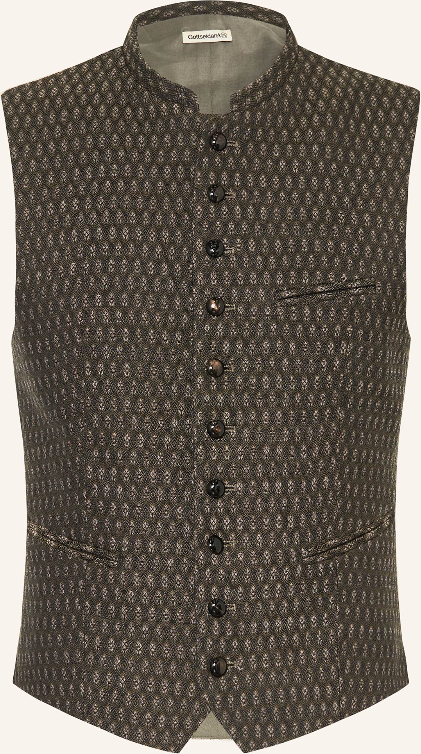Thumbnail - Gottseidank Trachtenweste Konstantin Extra Slim Fit gruen