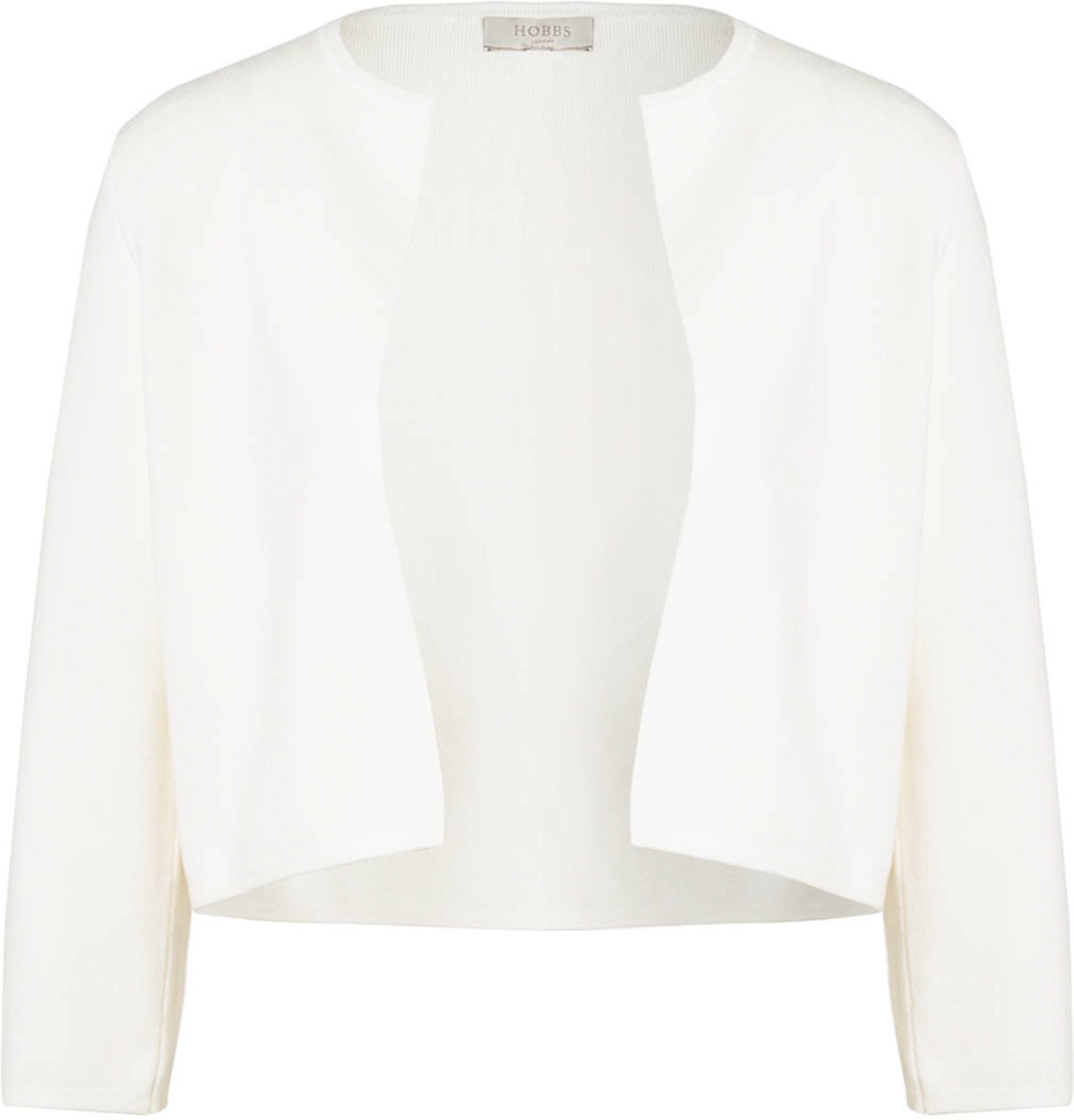 Hobbs Strickbolero Ella Mit 3/4-Arm weiss