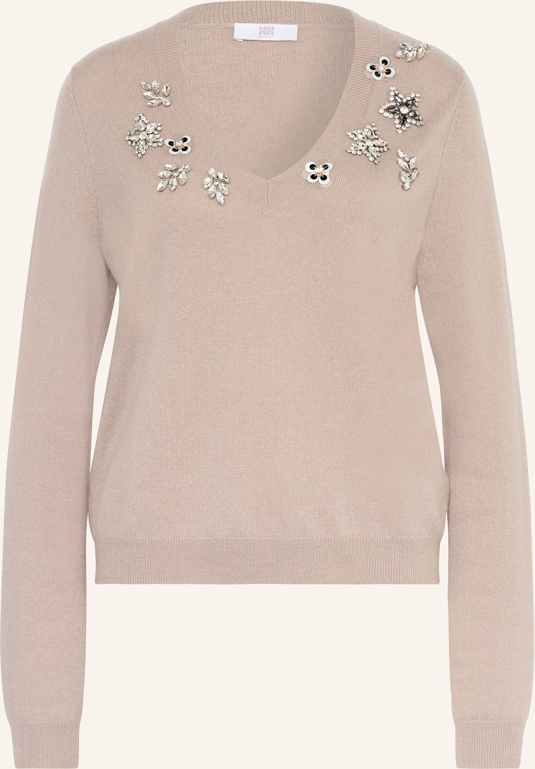 Riani Pullover Mit Cashmere Und Schmucksteinen beige