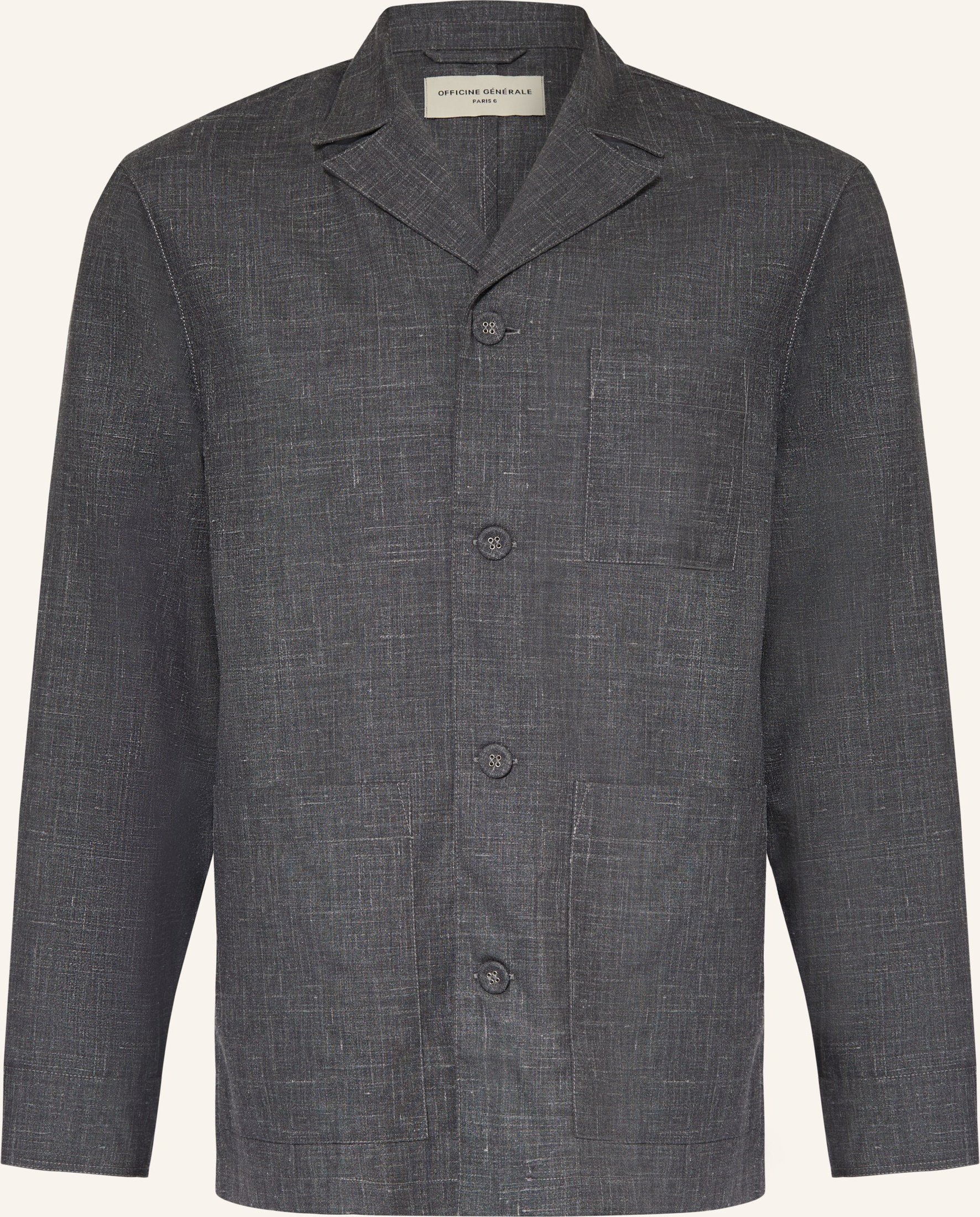 Officine Générale Sakko Archer Slim Fit grau