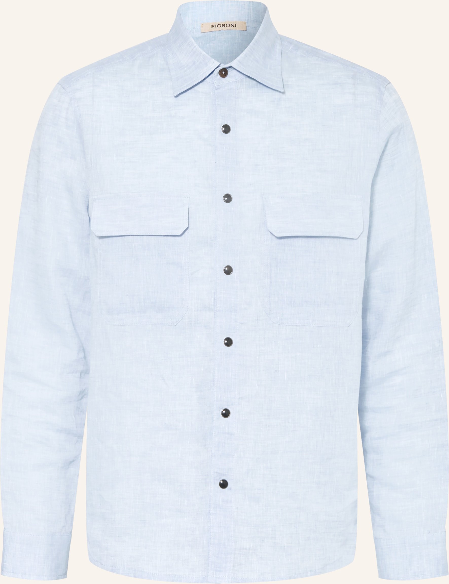Fioroni Leinenhemd Comfort Fit blau