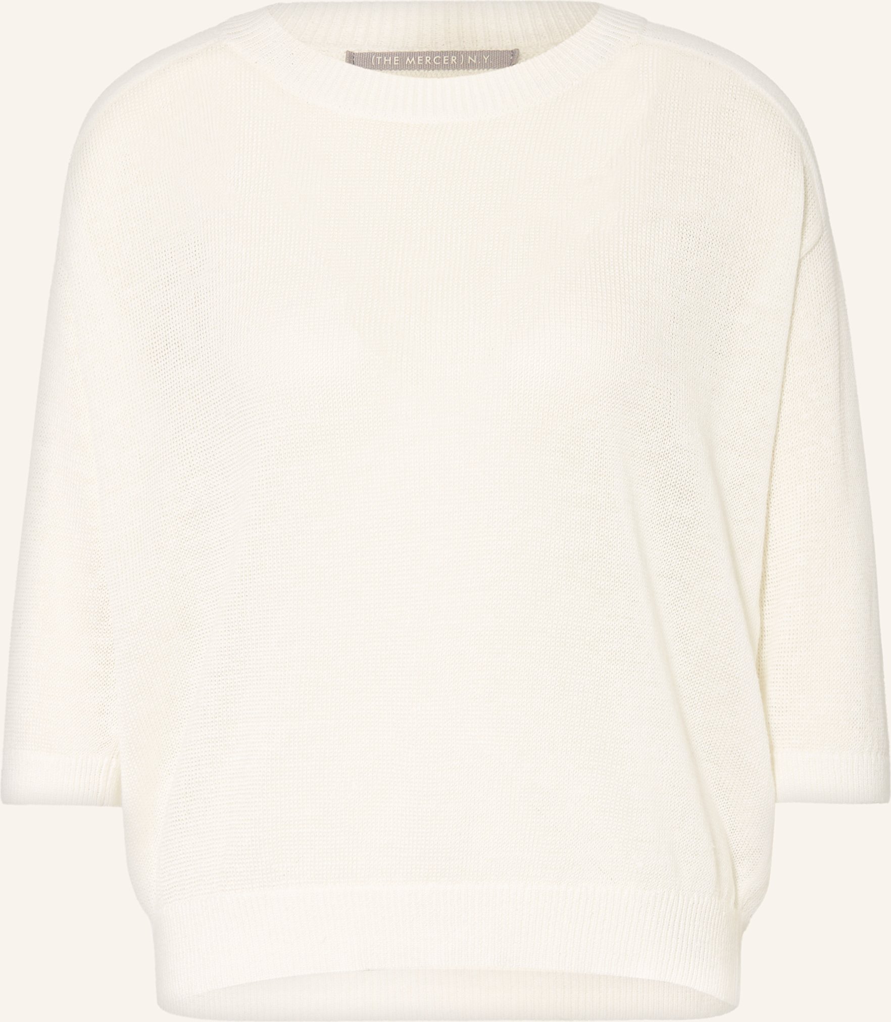 (The Mercer) N.Y. Leinenpullover Mit 3/4-Arm weiss