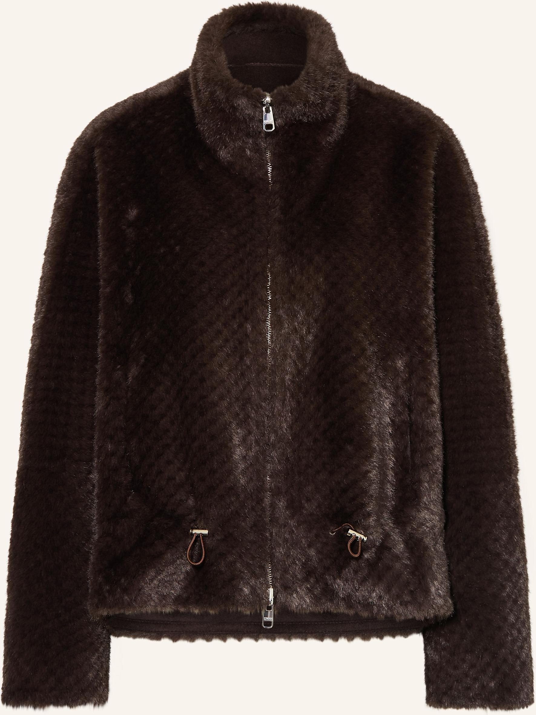 Cinque Kunstfell-Jacke Cisaffi Zum Wenden braun