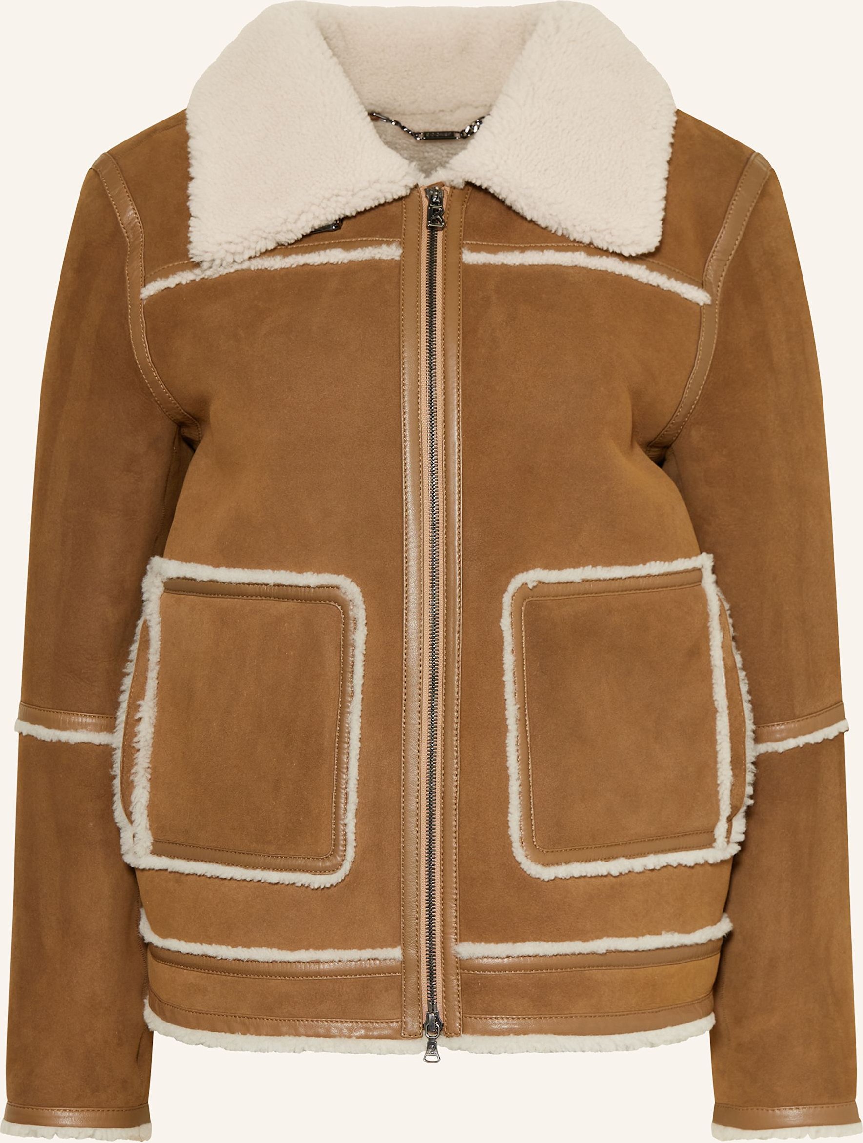 Bogner Lederjacke Pelina-Ld Im Materialmix braun