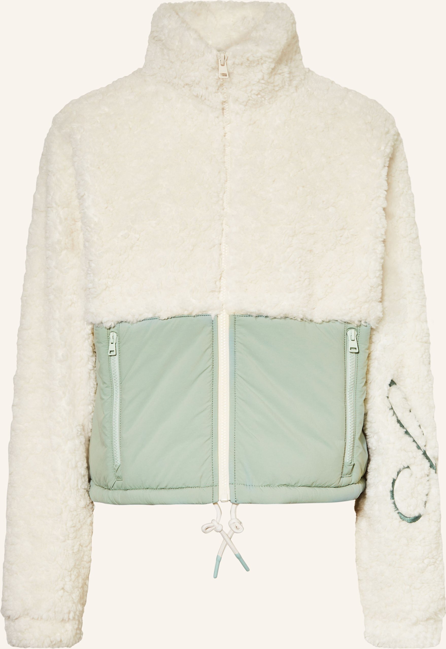 Hugo Jacke Fulver Im Materialmix Mit Teddyfell beige