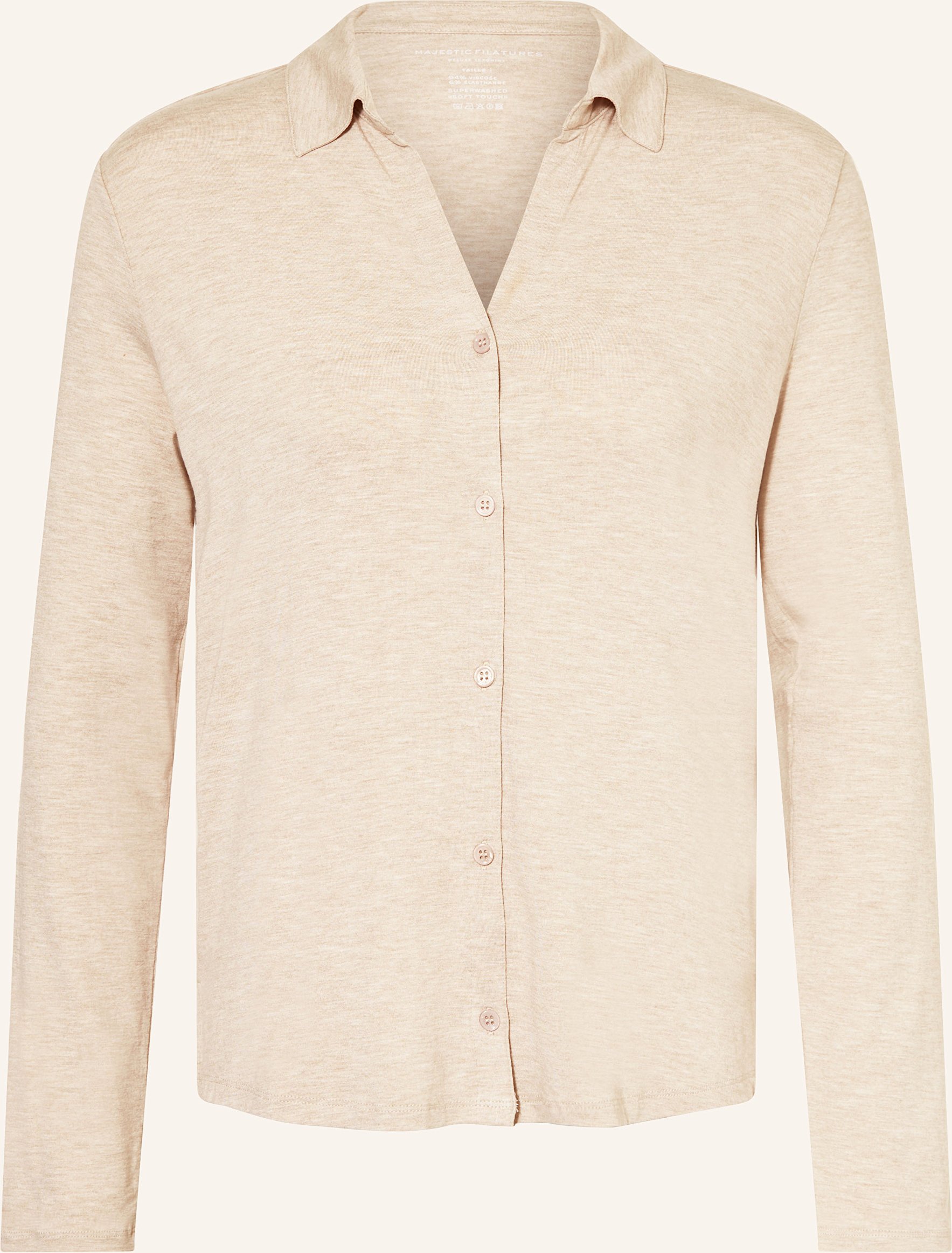 Majestic Filatures Hemdbluse Aus Jersey beige