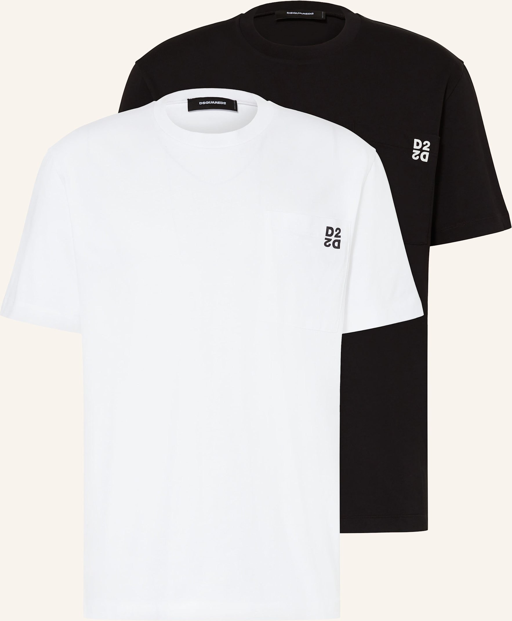 dsquared2 2er-Pack T-Shirts weiss
