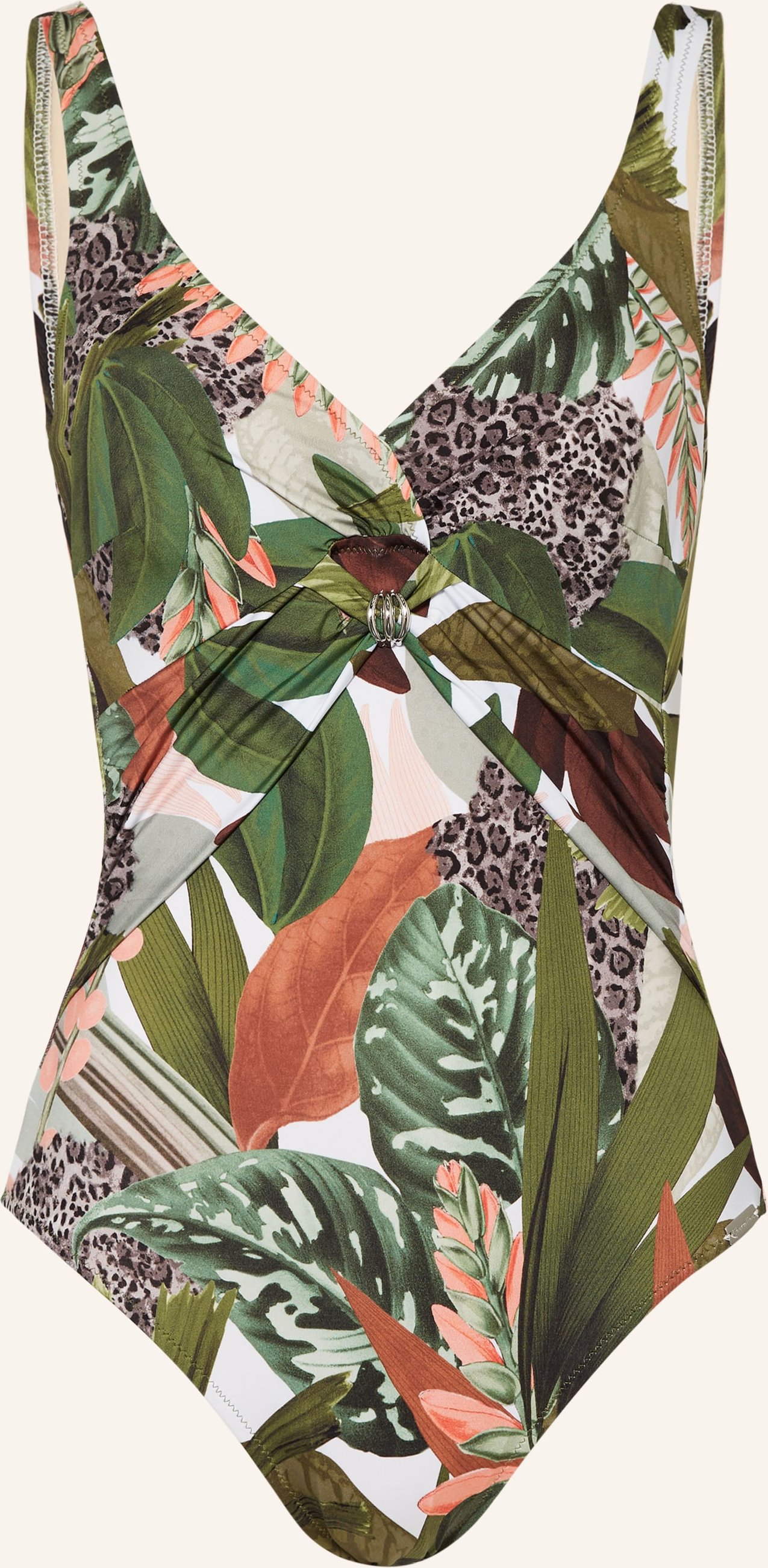 Charmline Shape-Badeanzug Floral Safari gruen