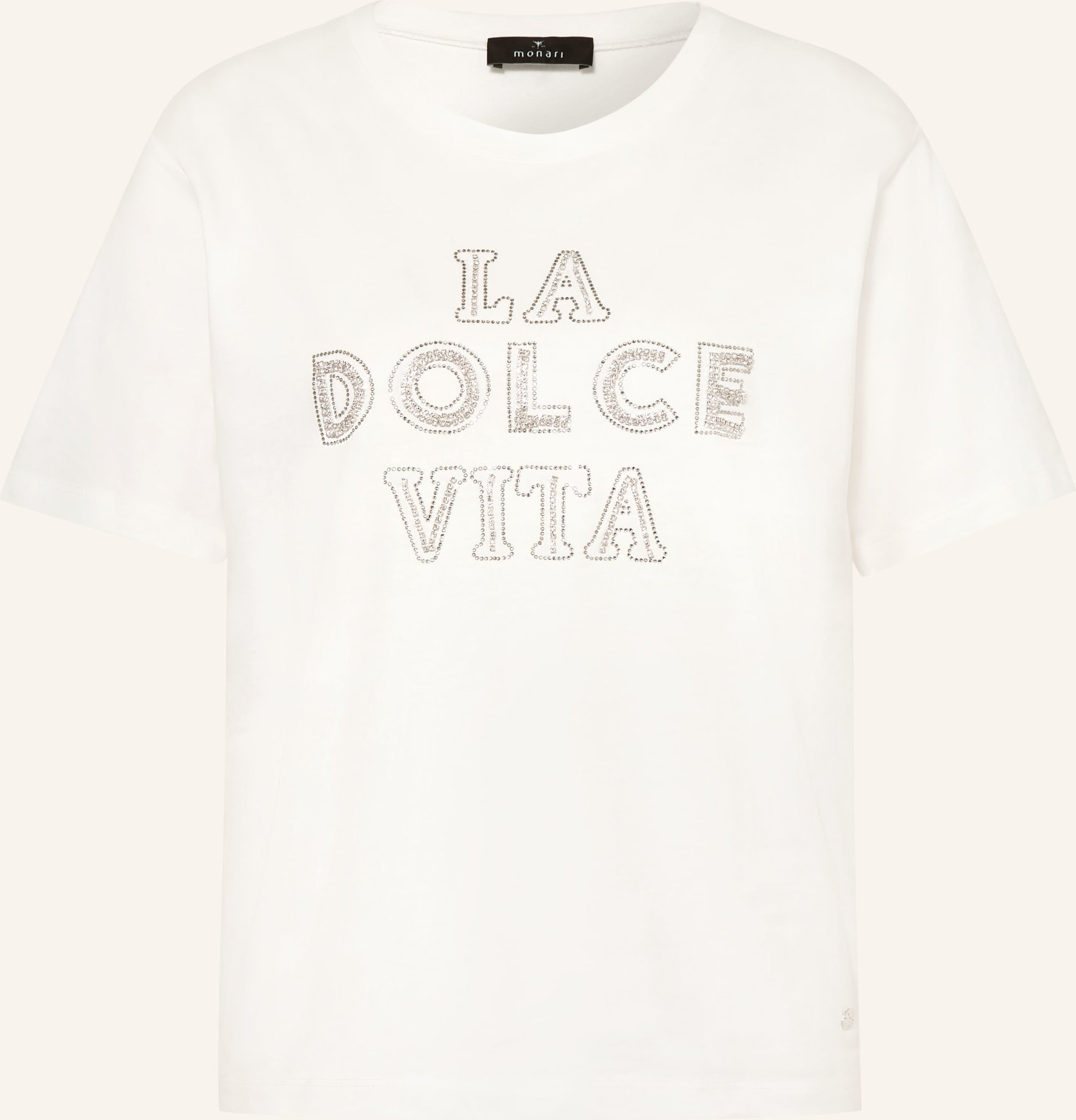 Monari T-Shirt Mit Schmucksteinen weiss