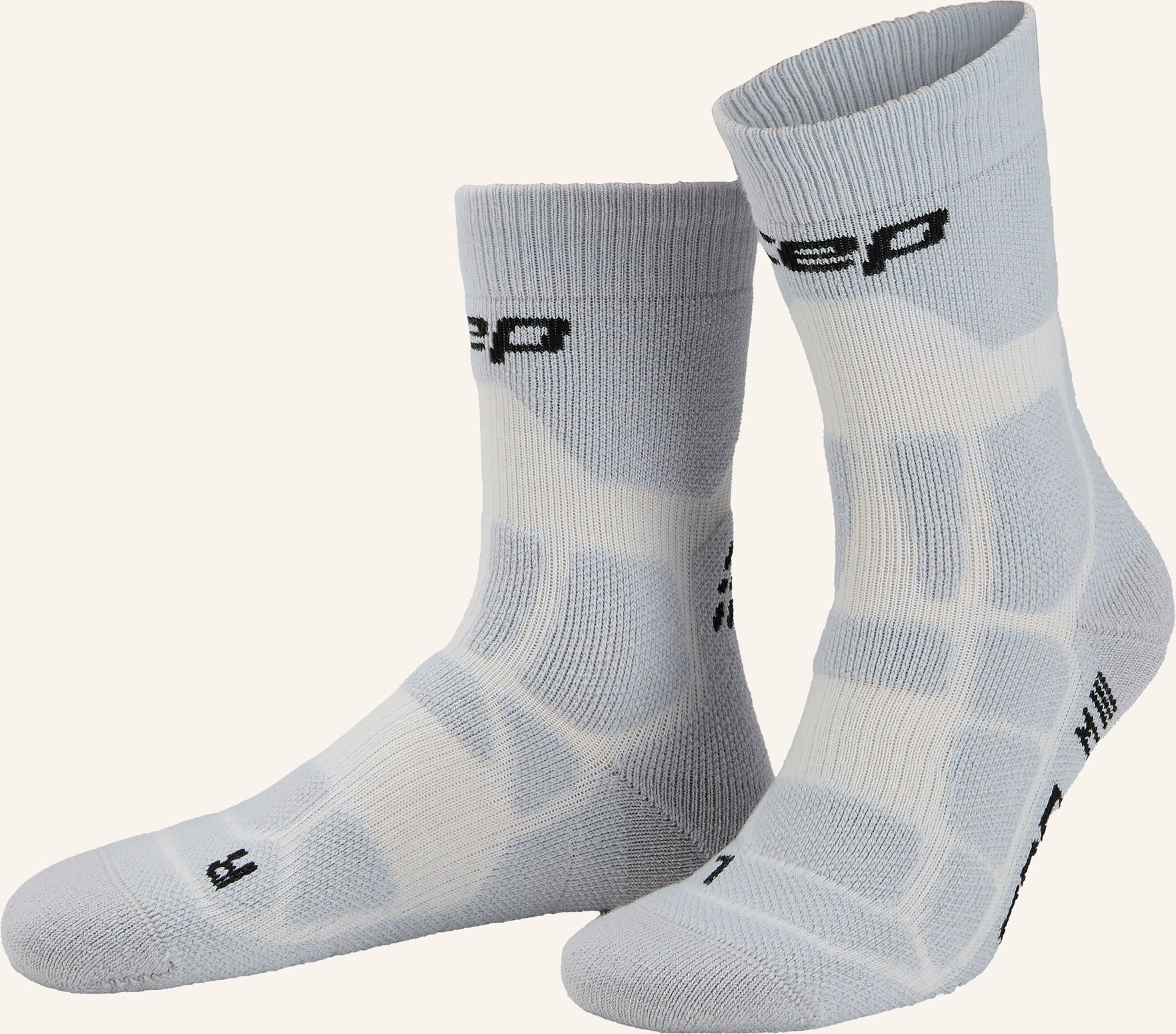 Thumbnail - Cep Trekking-Socken Hiking Max Cushion Compression Mid Cut Mit Merinowolle grau