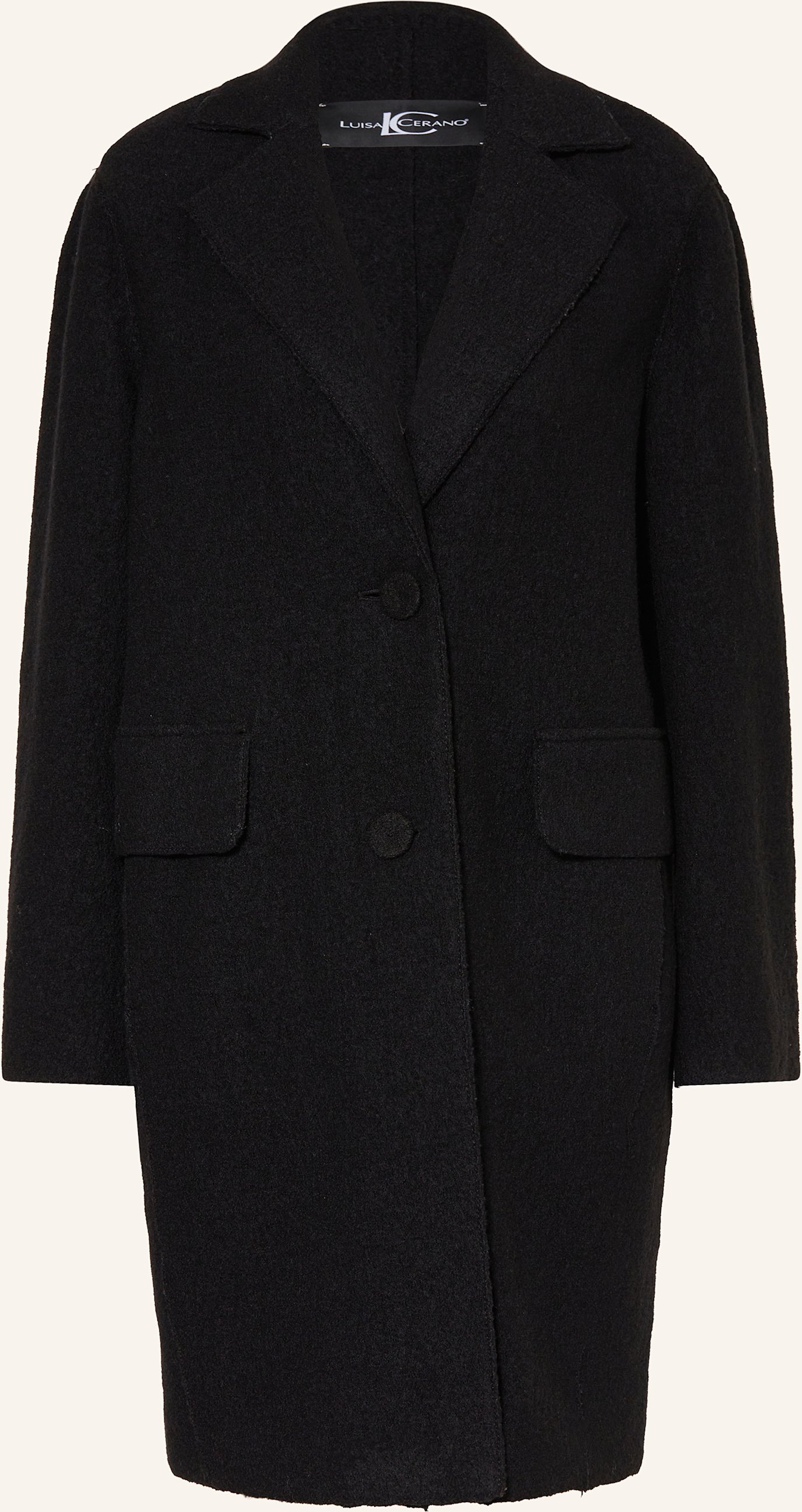 Luisa Cerano Wollmantel schwarz