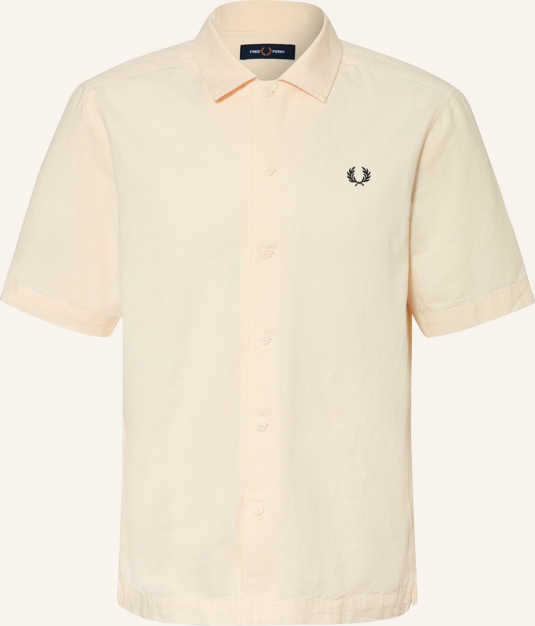 Fred Perry Kurzarm-Hemd Comfort Fit weiss
