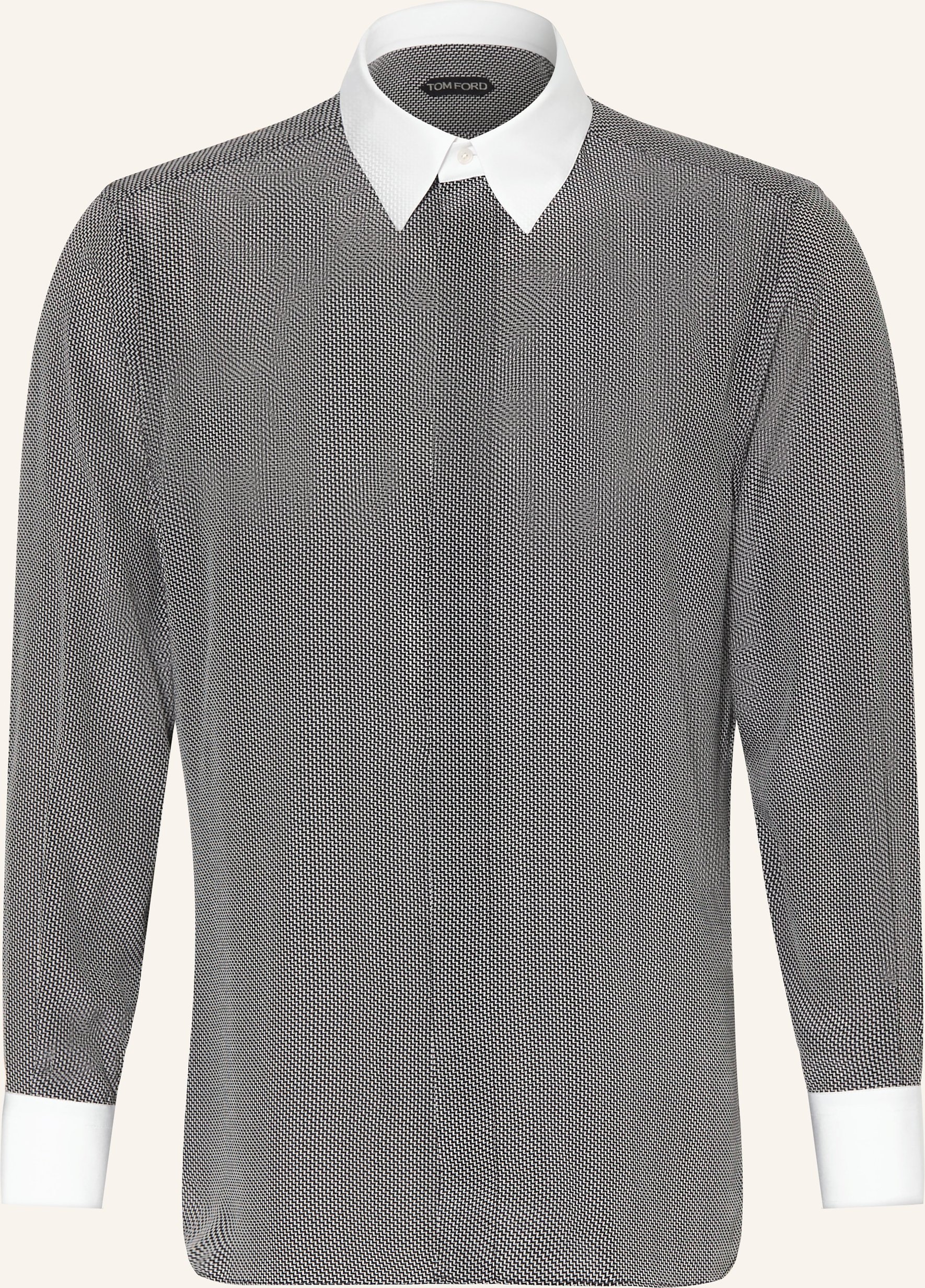 Tom Ford Seidenhemd Regular Fit schwarz