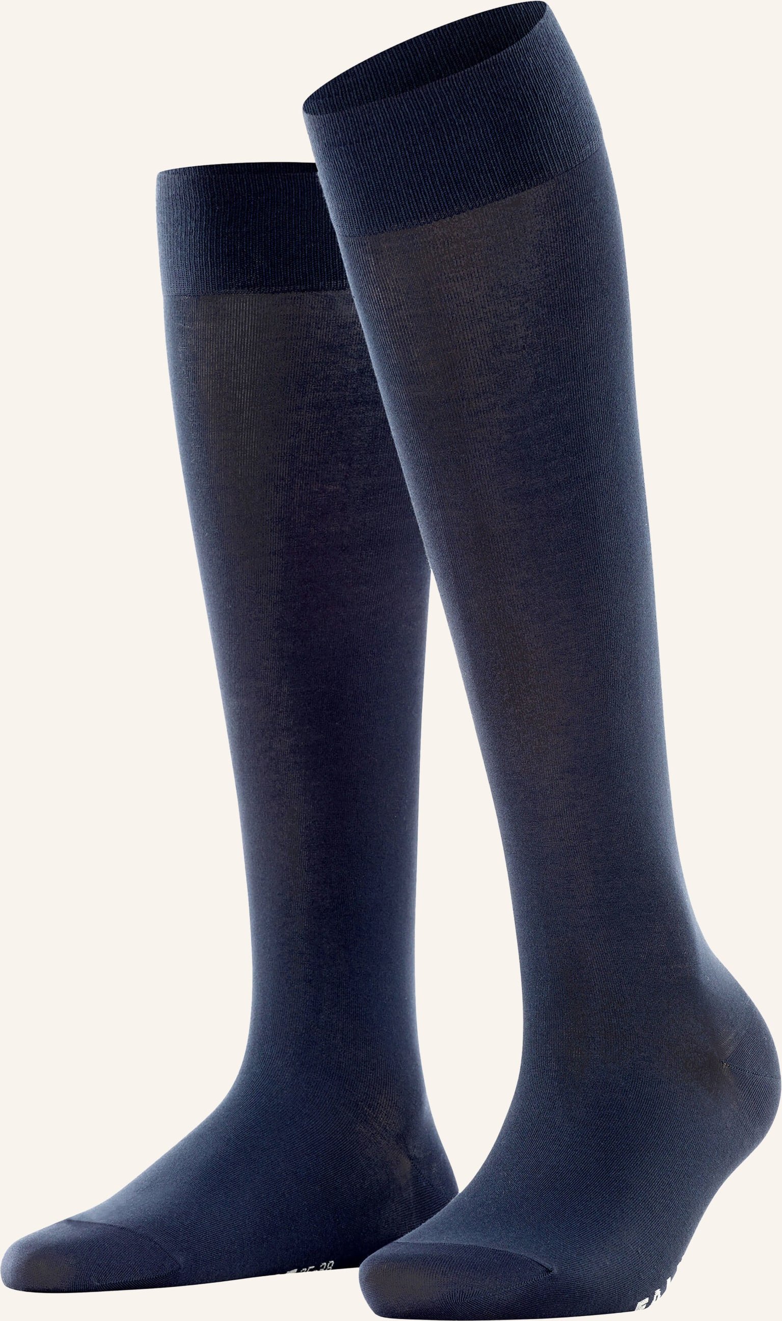 Thumbnail - Falke Kniestrümpfe Cotton Touch blau