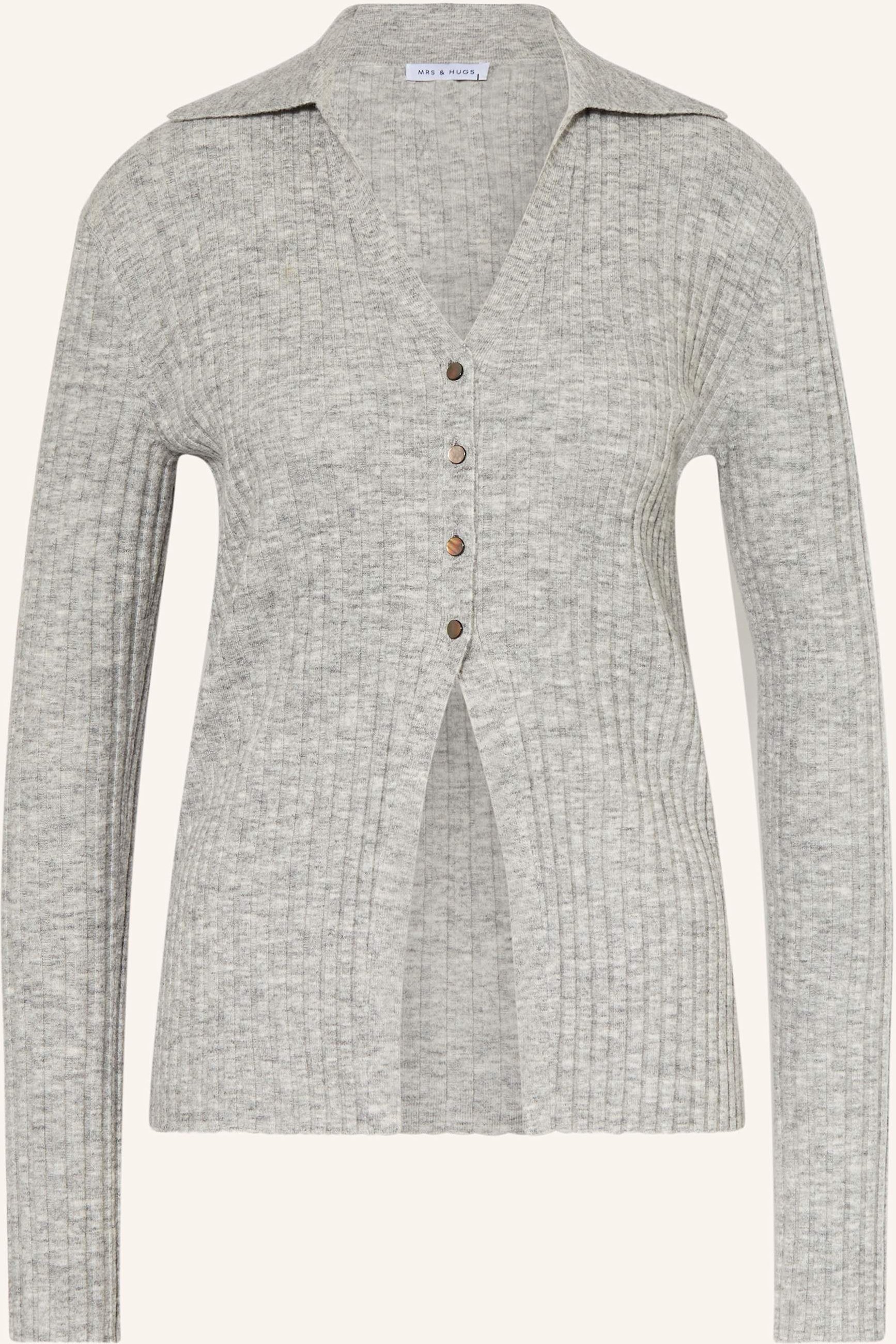 Mrs & Hugs Strickjacke grau