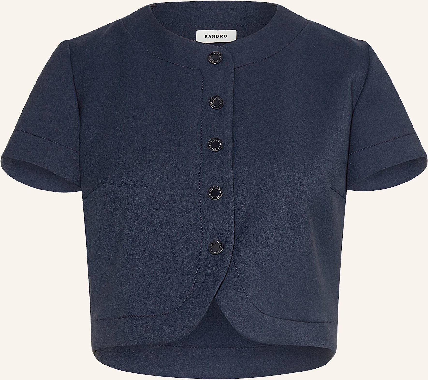 Thumbnail - Sandro Cropped-Bluse blau