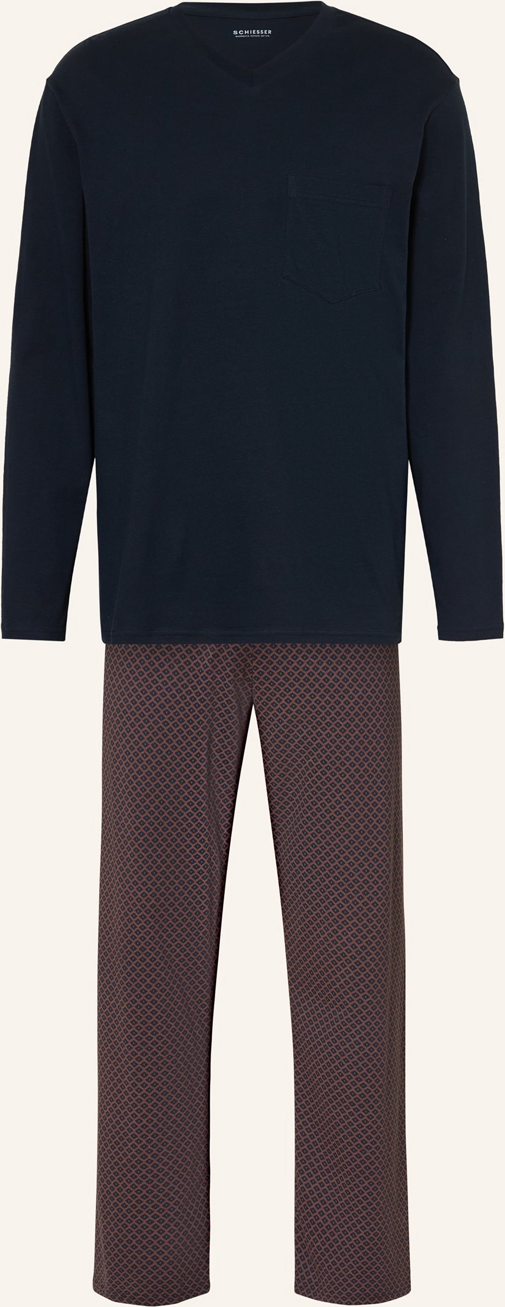 Schiesser Schlafanzug Comfort Essentials rot