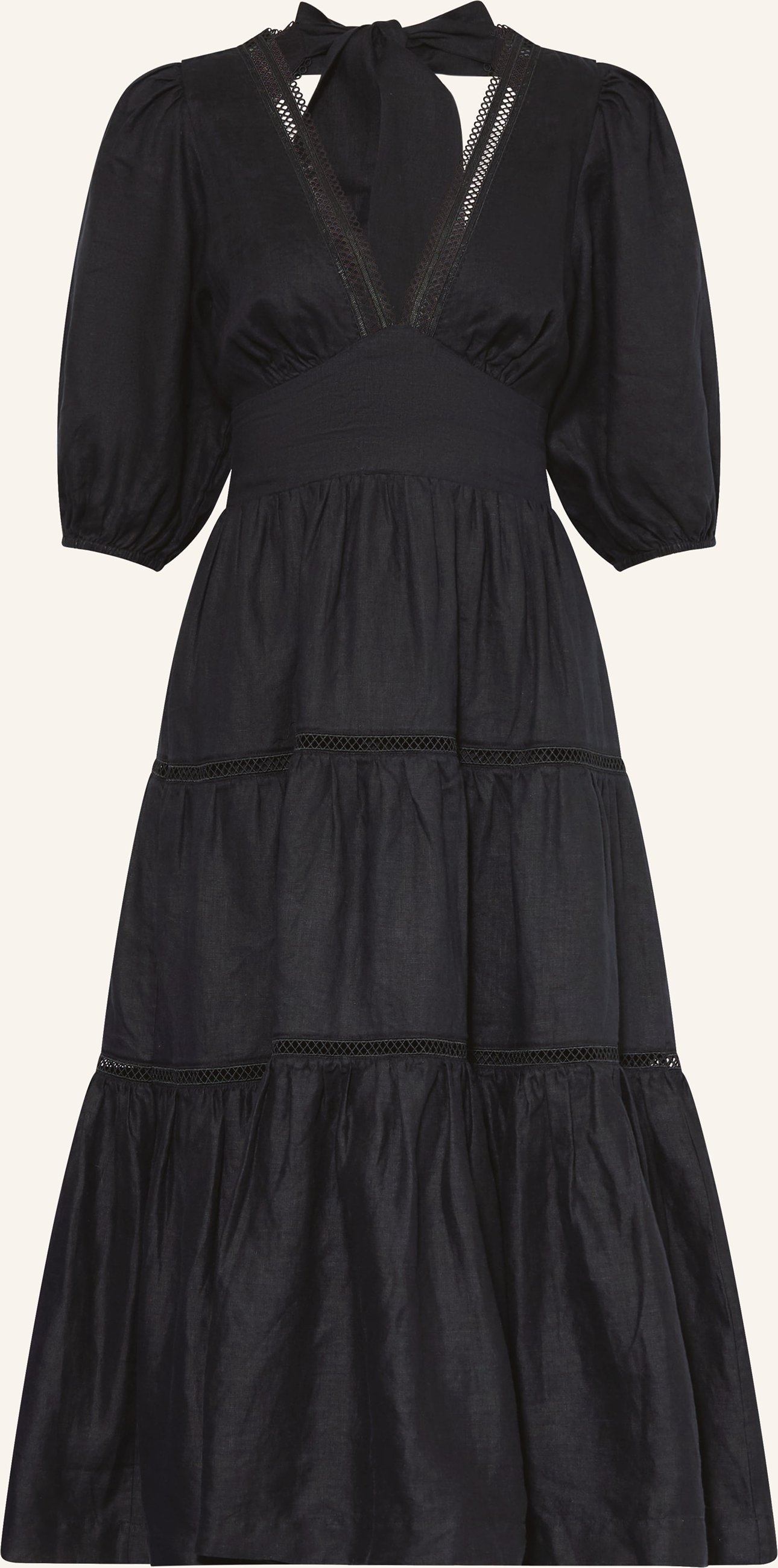 Heidi Klein Strandkleid Meteora Aus Leinen Mit Cut-Out schwarz