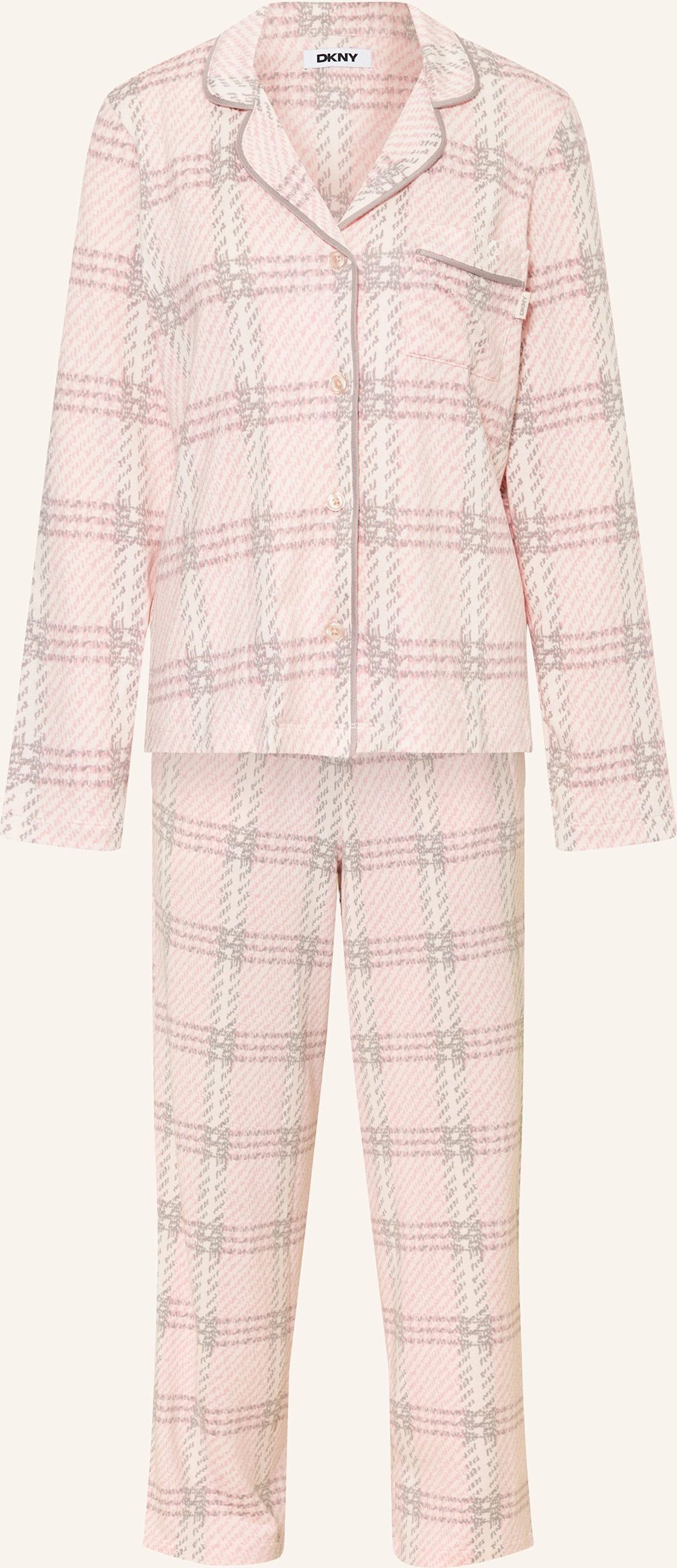 Thumbnail - Dkny Schlafanzug Falling For Fall Aus Flanell pink