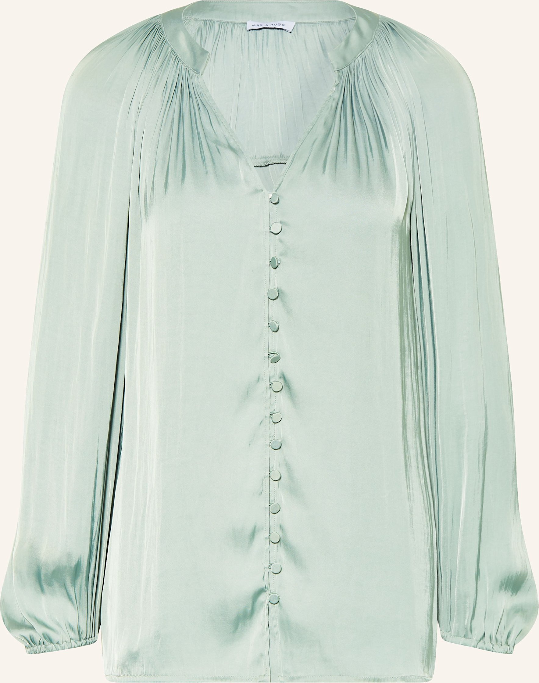 Mrs & Hugs Satinbluse gruen