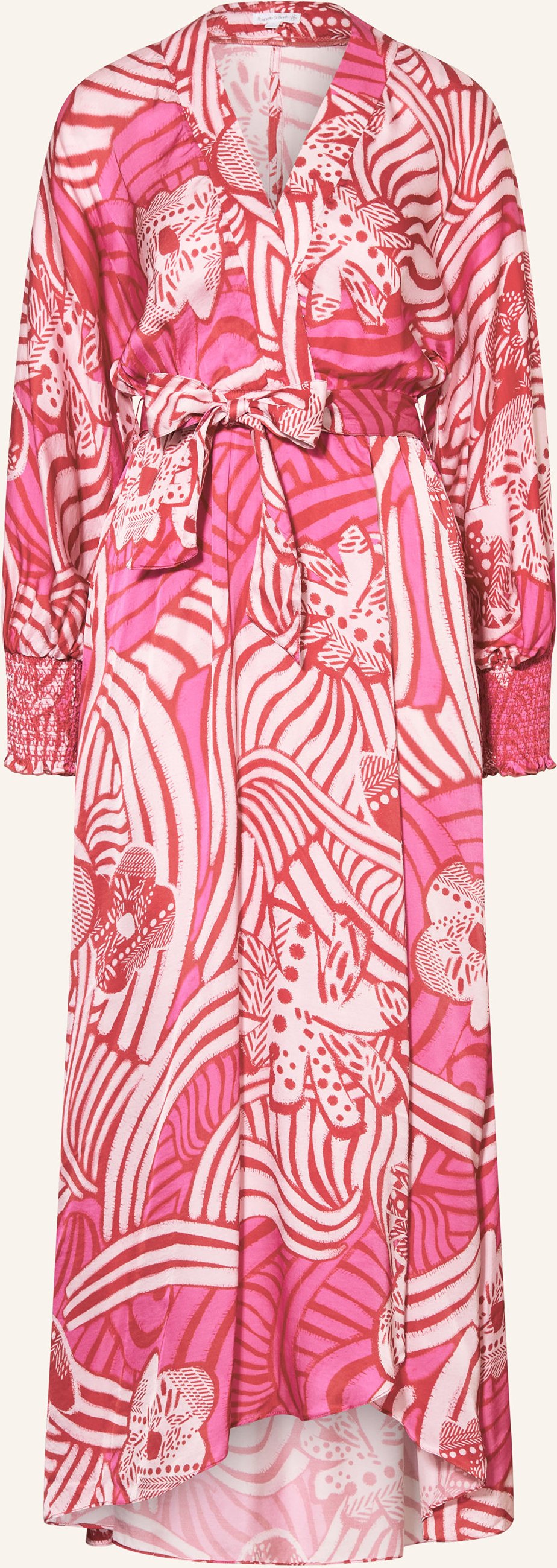 Poupette St Barth Strandkleid Kristen In Wickeloptik pink