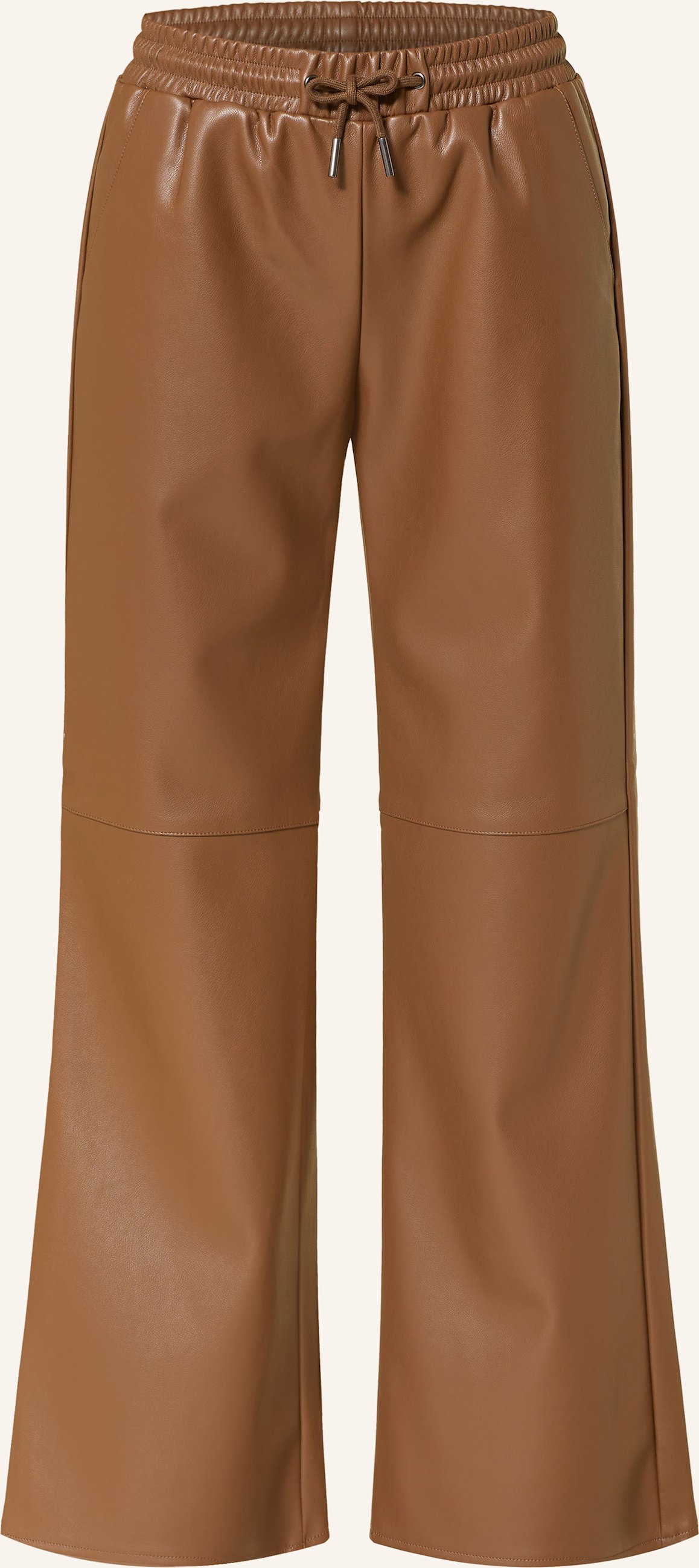 Monari Hose In Lederoptik braun