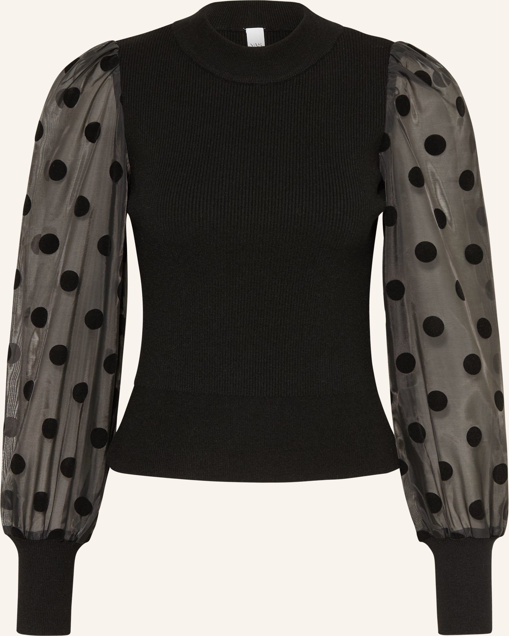 Thumbnail - Y.A.S. Pullover Im Materialmix schwarz