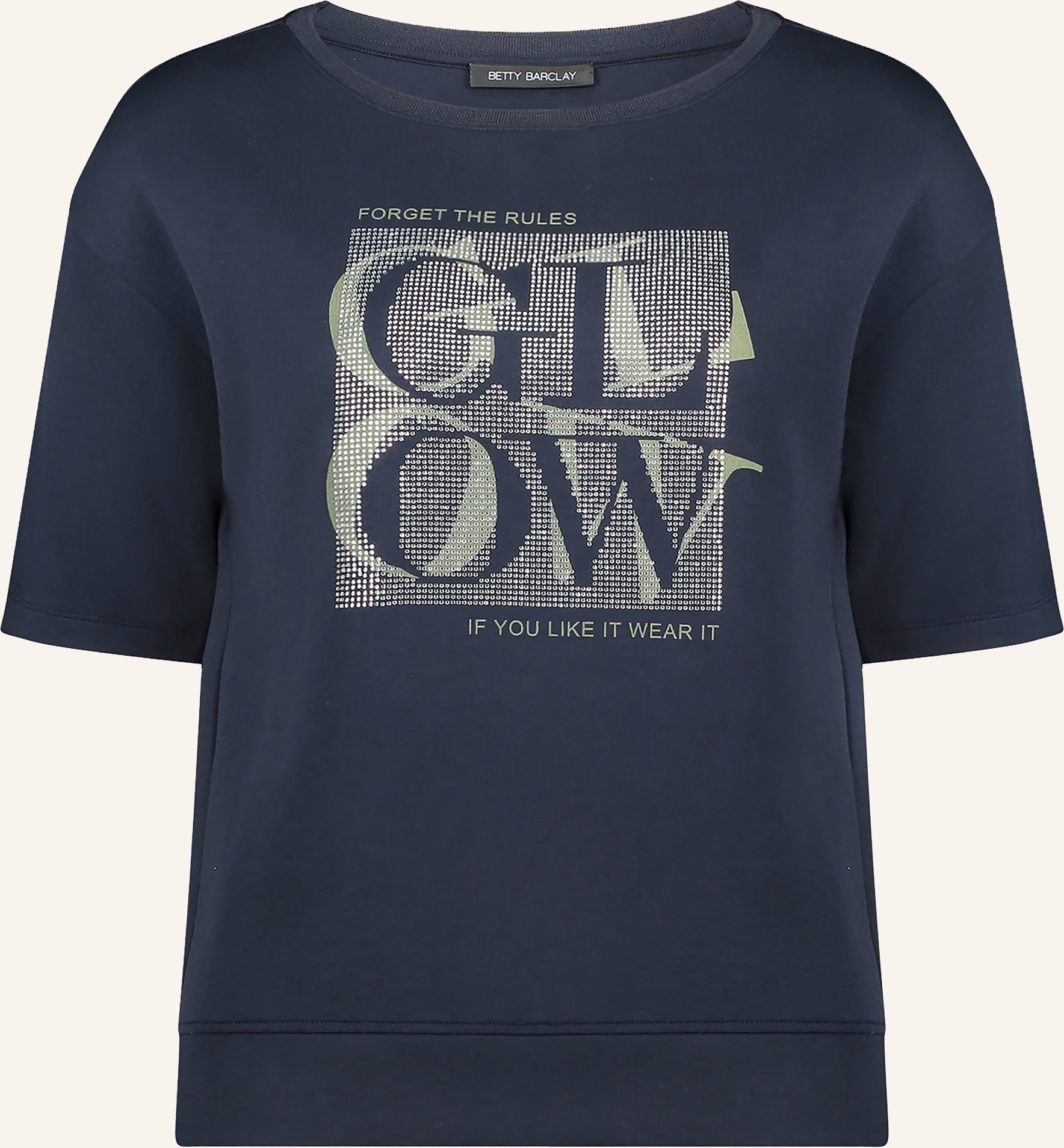 Betty Barclay Sweatshirt Mit Schmucksteinen blau