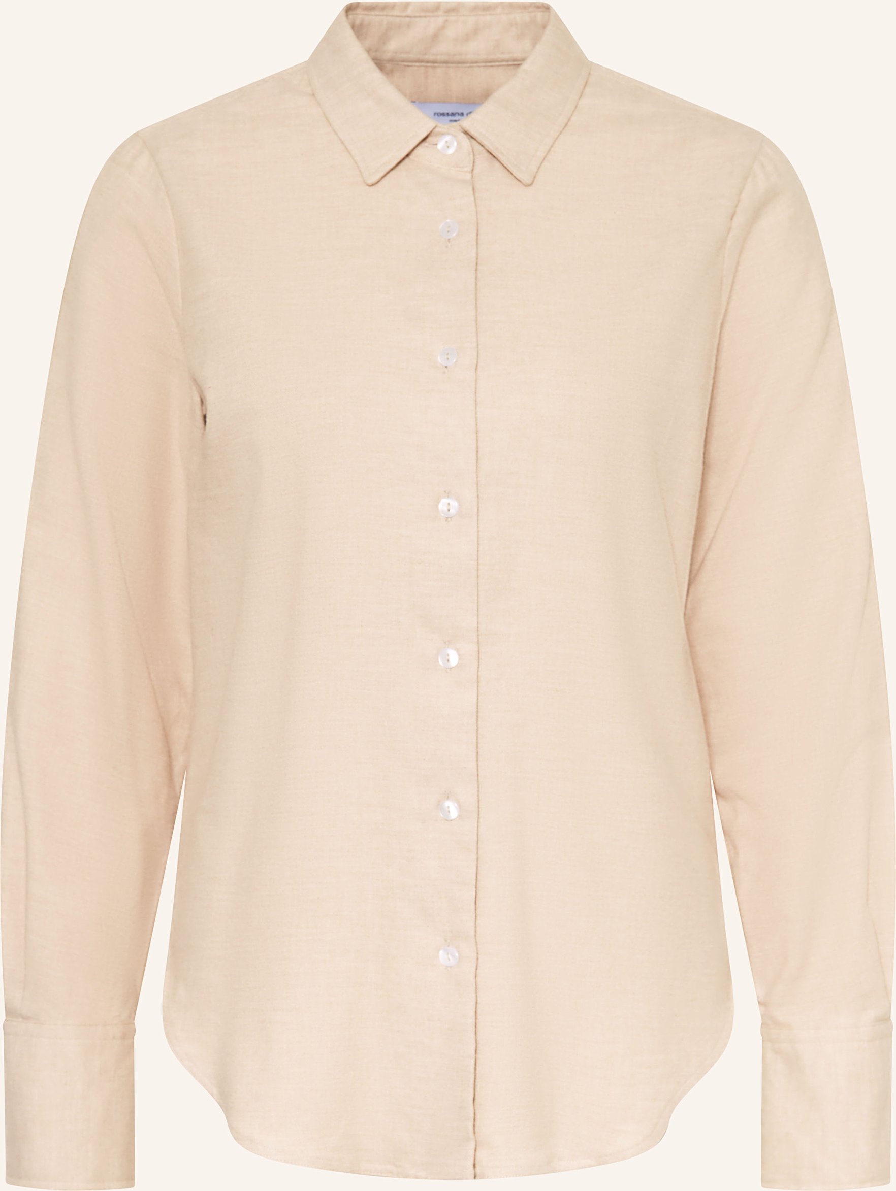 Thumbnail - Rossana Diva Hemdbluse Aus Flanell beige