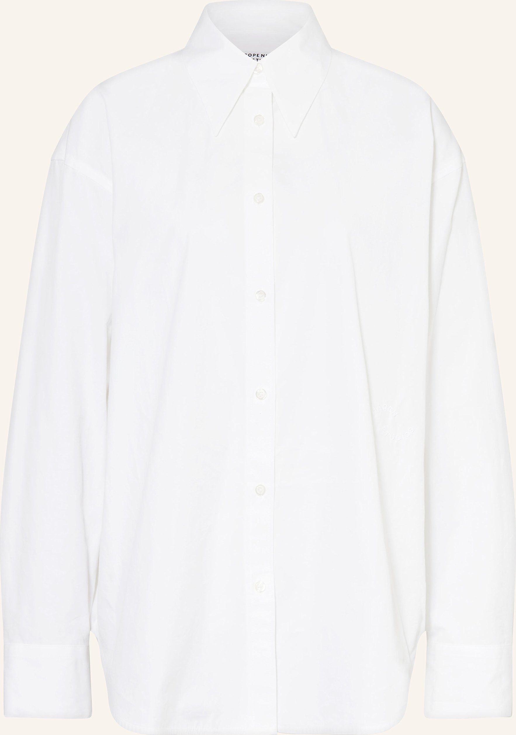 Copenhagen Studios Oversized-Hemdbluse weiss