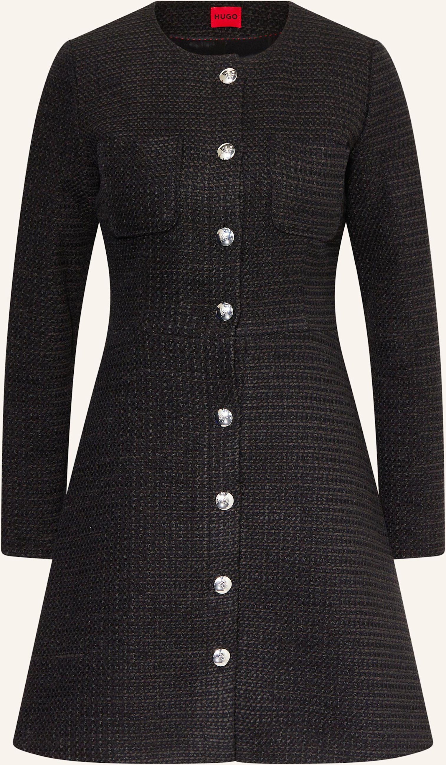 Hugo Tweed-Kleid Karema schwarz