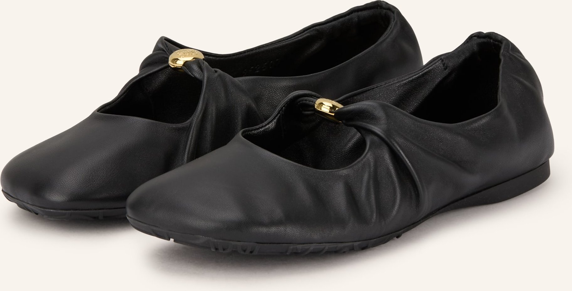 Loewe Mary-Jane-Ballerinas Pebble Soft schwarz