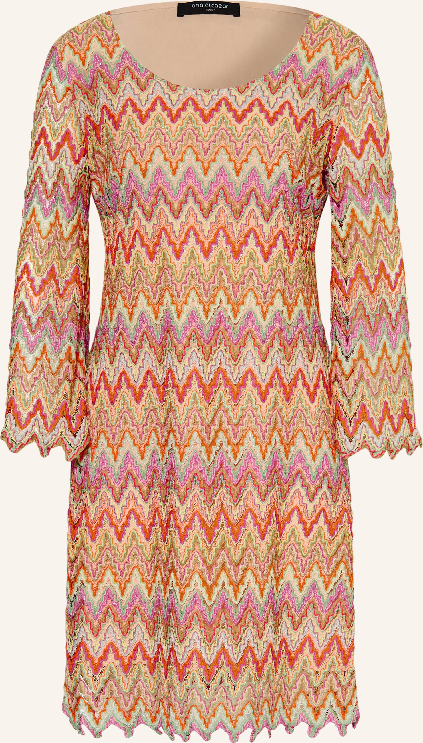 Ana Alcazar Kleid Mit Glitzergarn orange