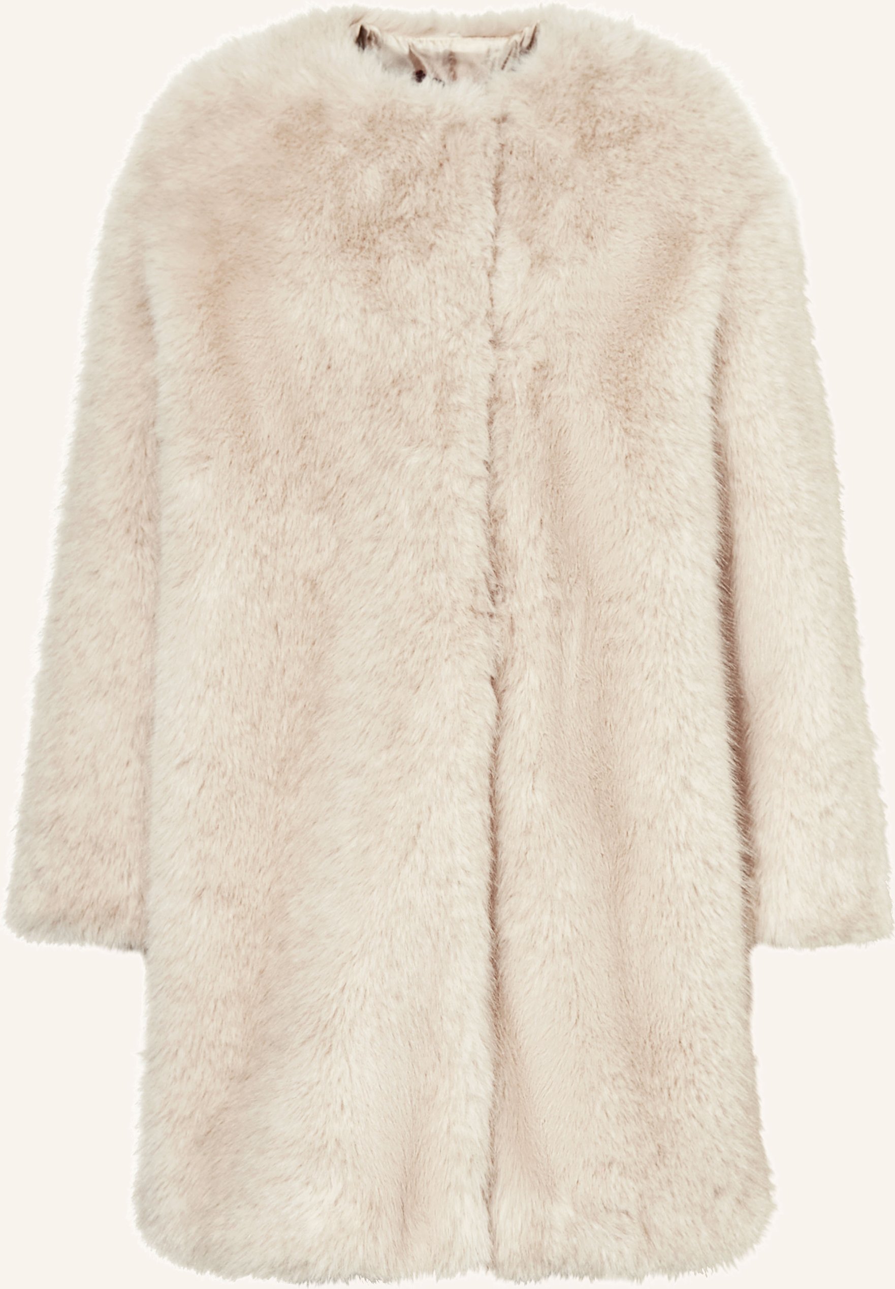 Thumbnail - Max Mara Studio Kunstfell-Mantel Eros beige