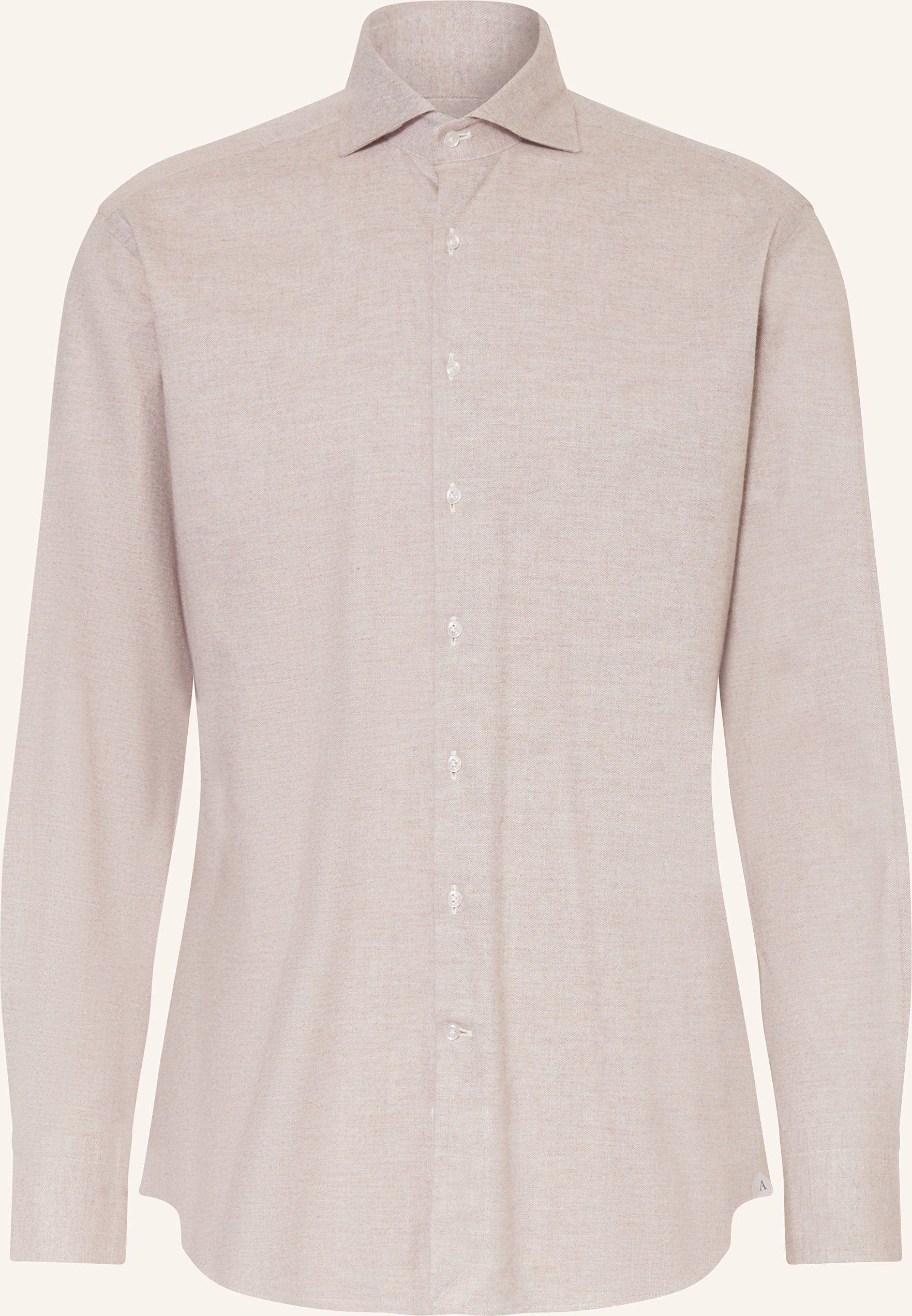 Artigiano Flanellhemd Classic Fit beige
