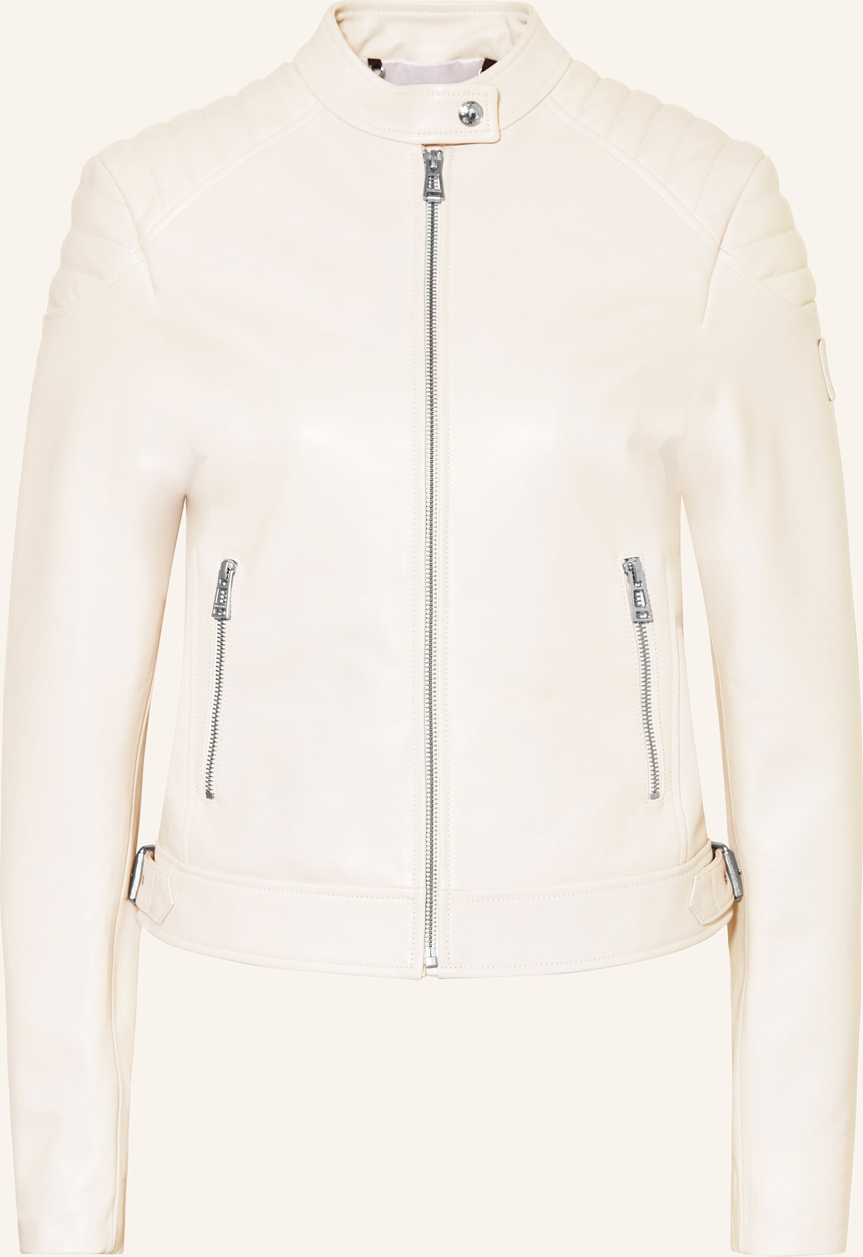 Belstaff Lederjacke Mollison weiss