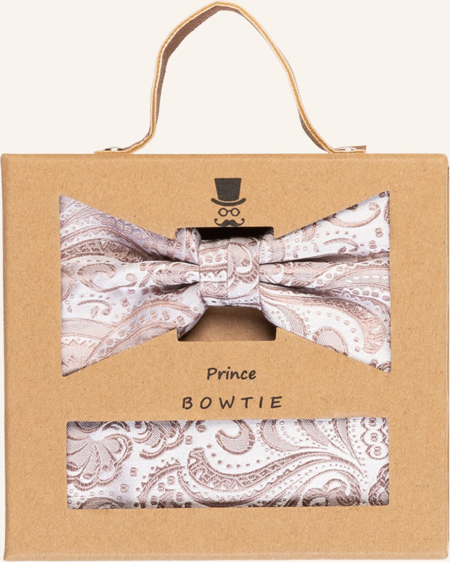 Thumbnail - Prince Bowtie Set: Fliege Und Einstecktuch rosa