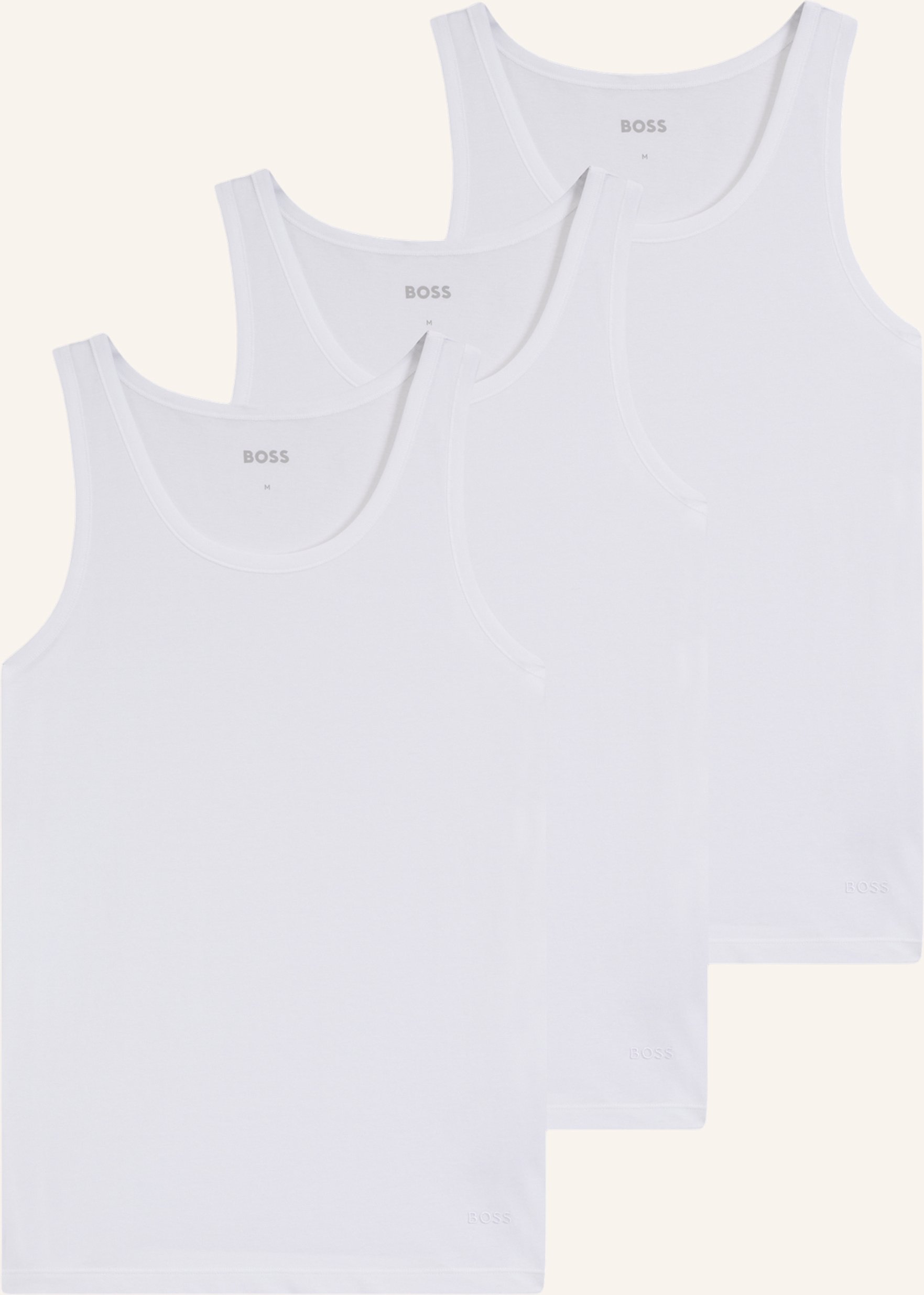 Boss 3er-Pack Unterhemden weiss