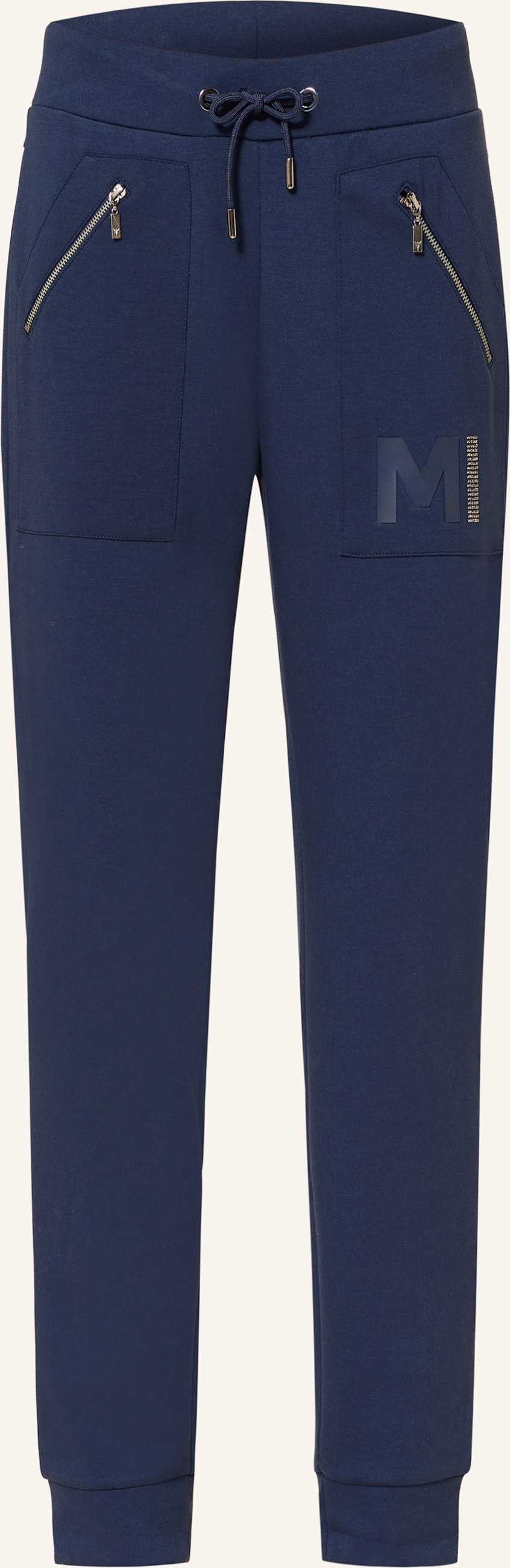 Monari Hose Im Jogging-Stil Mit Schmucksteinen blau
