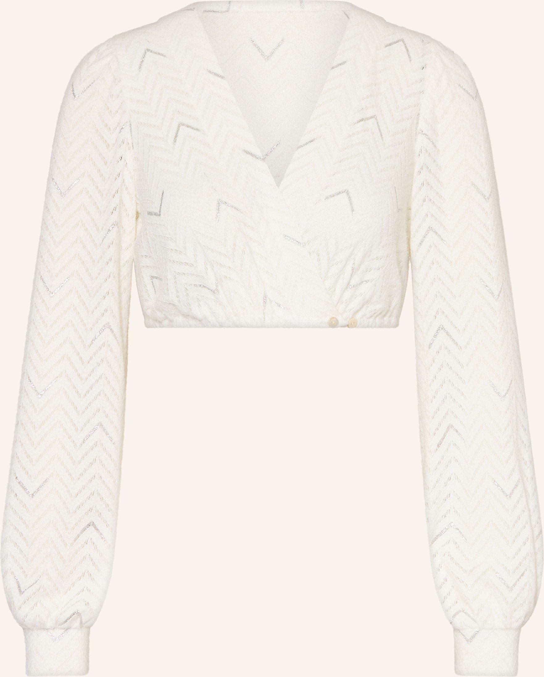 Waldorff Dirndbluse Mit Glitzergarn weiss