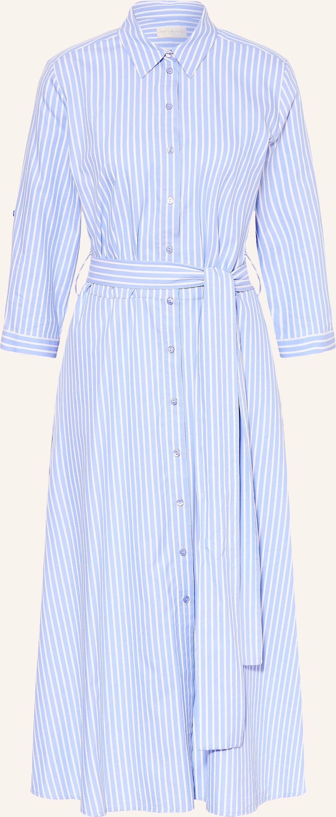 Milano Italy Hemdblusenkleid Mit 3/4-Arm blau