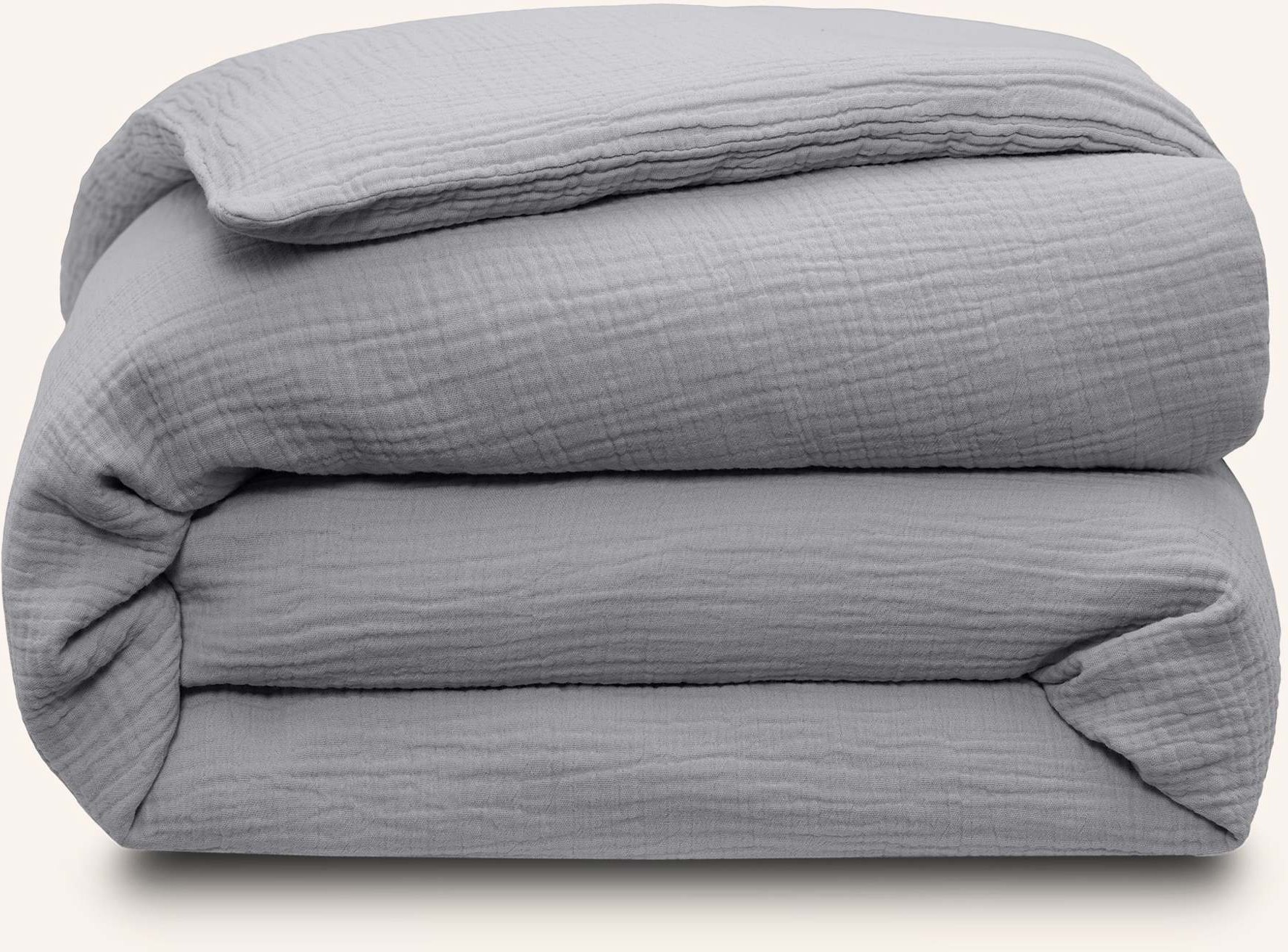 Royfort Bettbezug Musselin grau