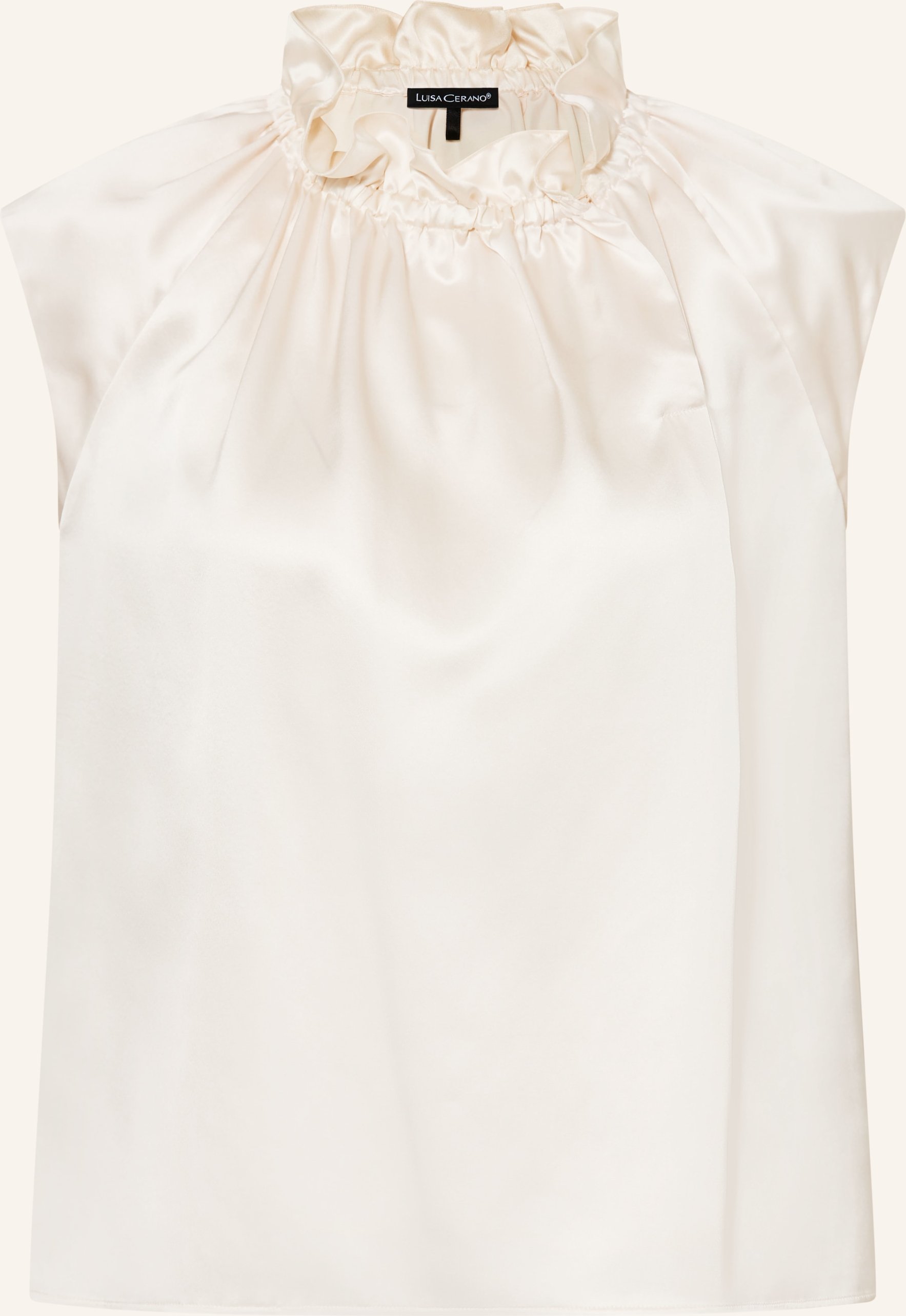 Luisa Cerano Blusentop Aus Seide weiss