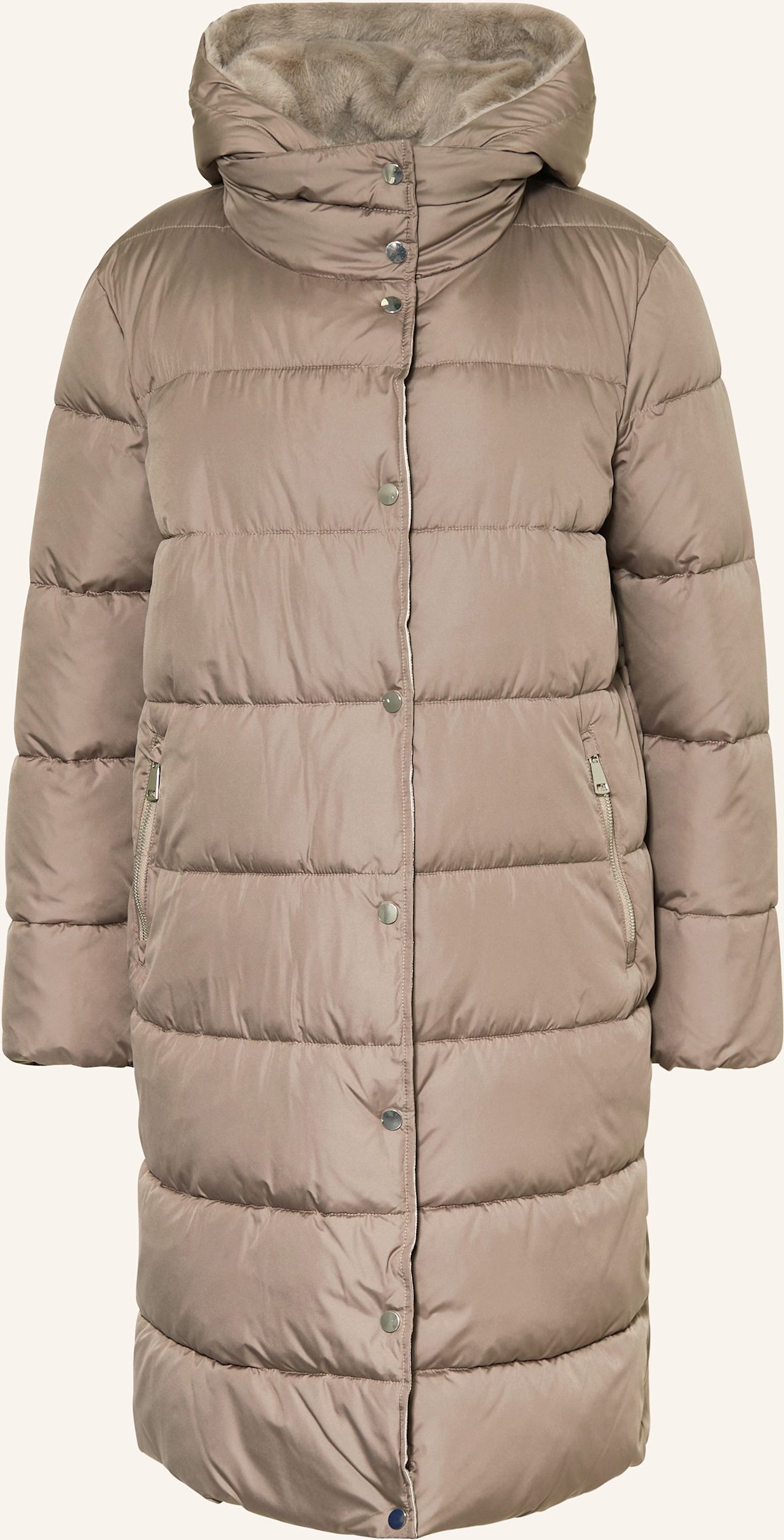 Lilienfels Steppmantel Mit Herausnehmbarer Blende Und Kunstpelz beige