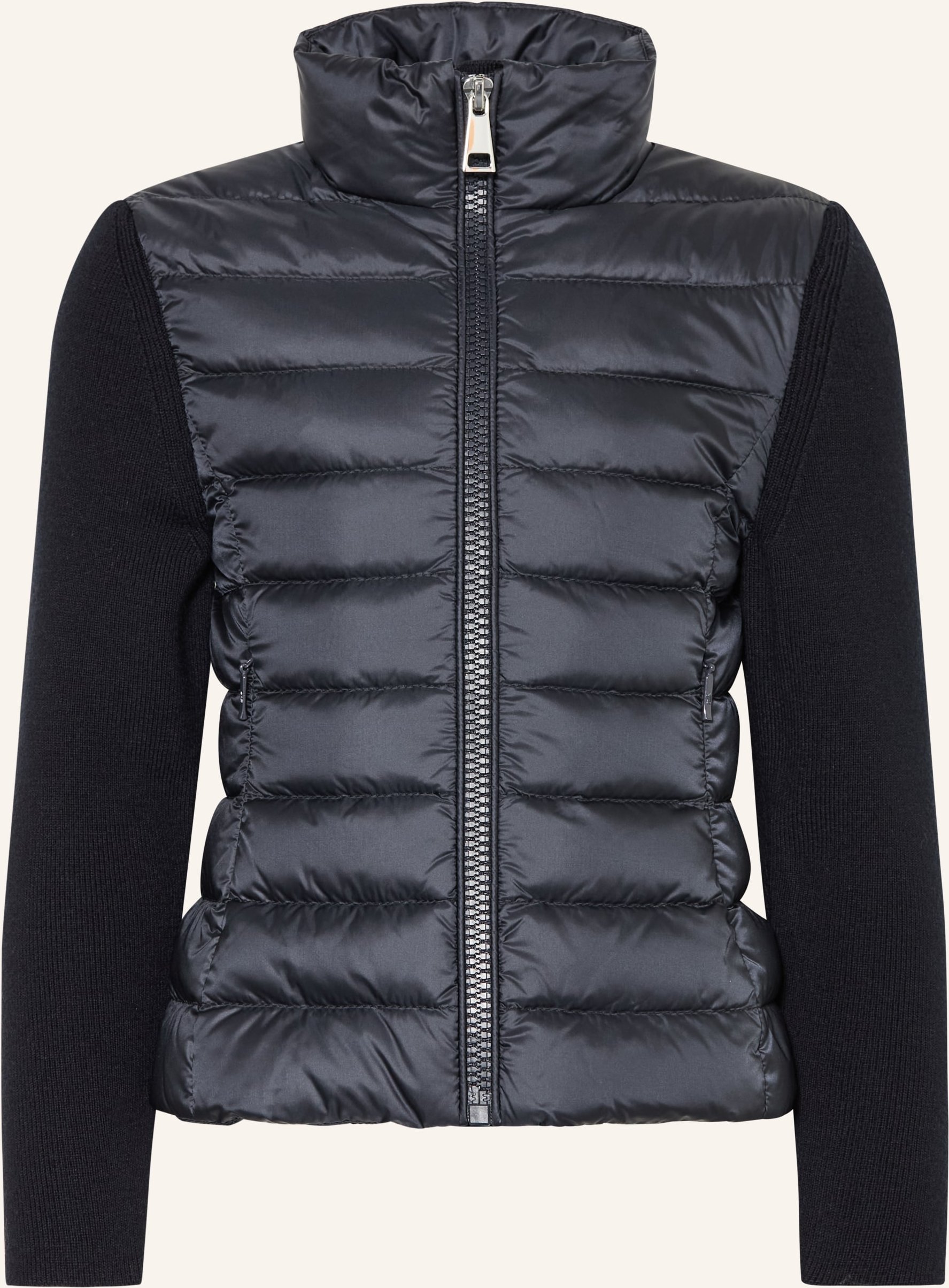 Moncler Enfant Steppjacke Im Materialmix blau