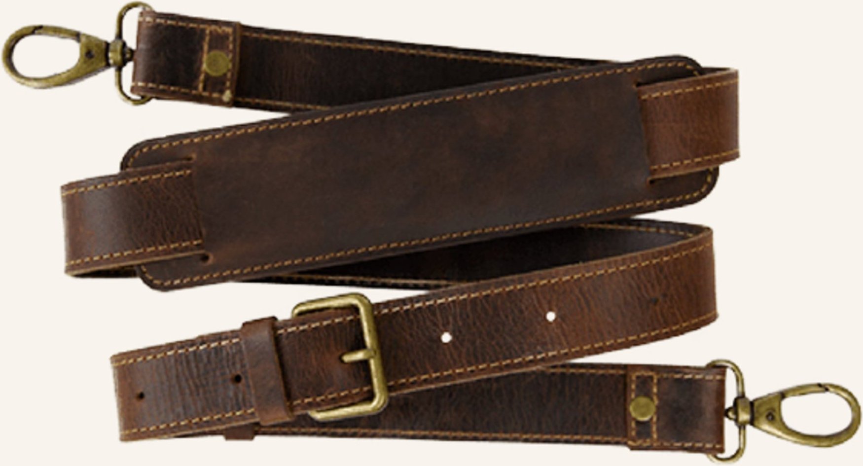 Buckle & Seam Leder Schultergurt Schultergurt braun