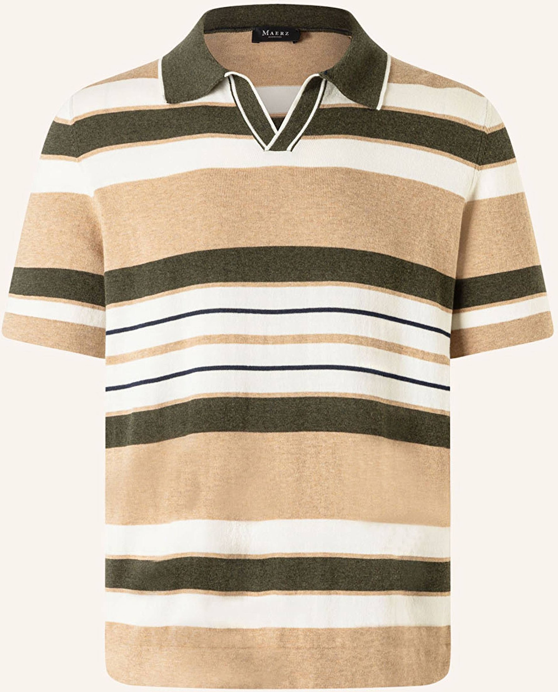 Maerz Muenchen Strick-Poloshirt braun